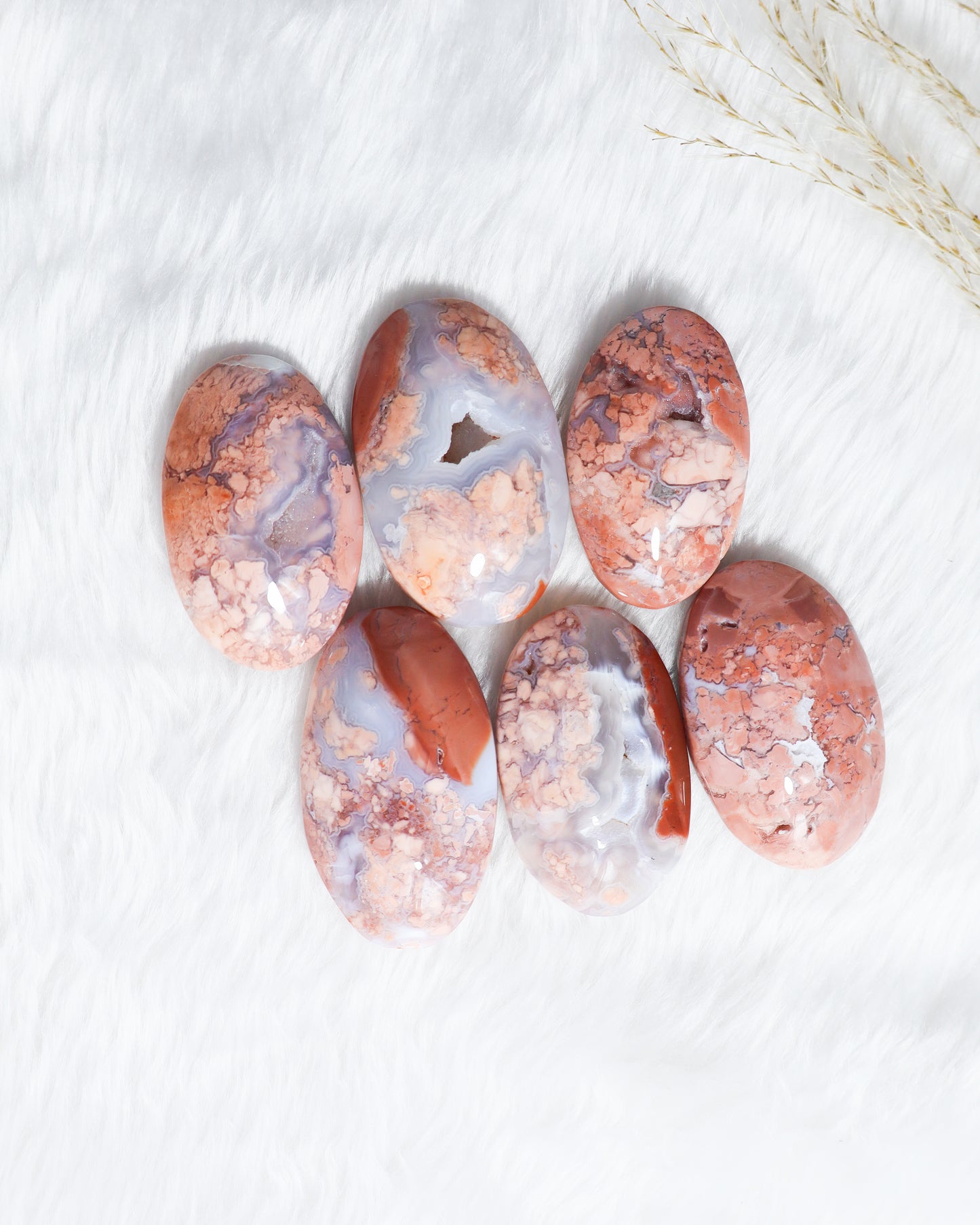 Pink Agate Palmstones