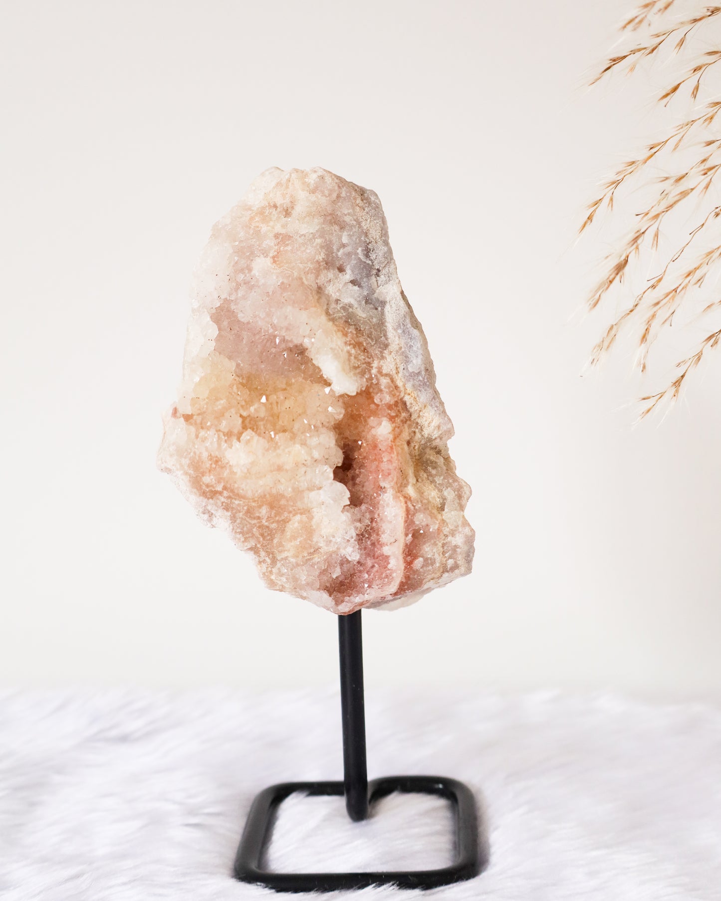 Pink Amethyst Geode on Stand #13