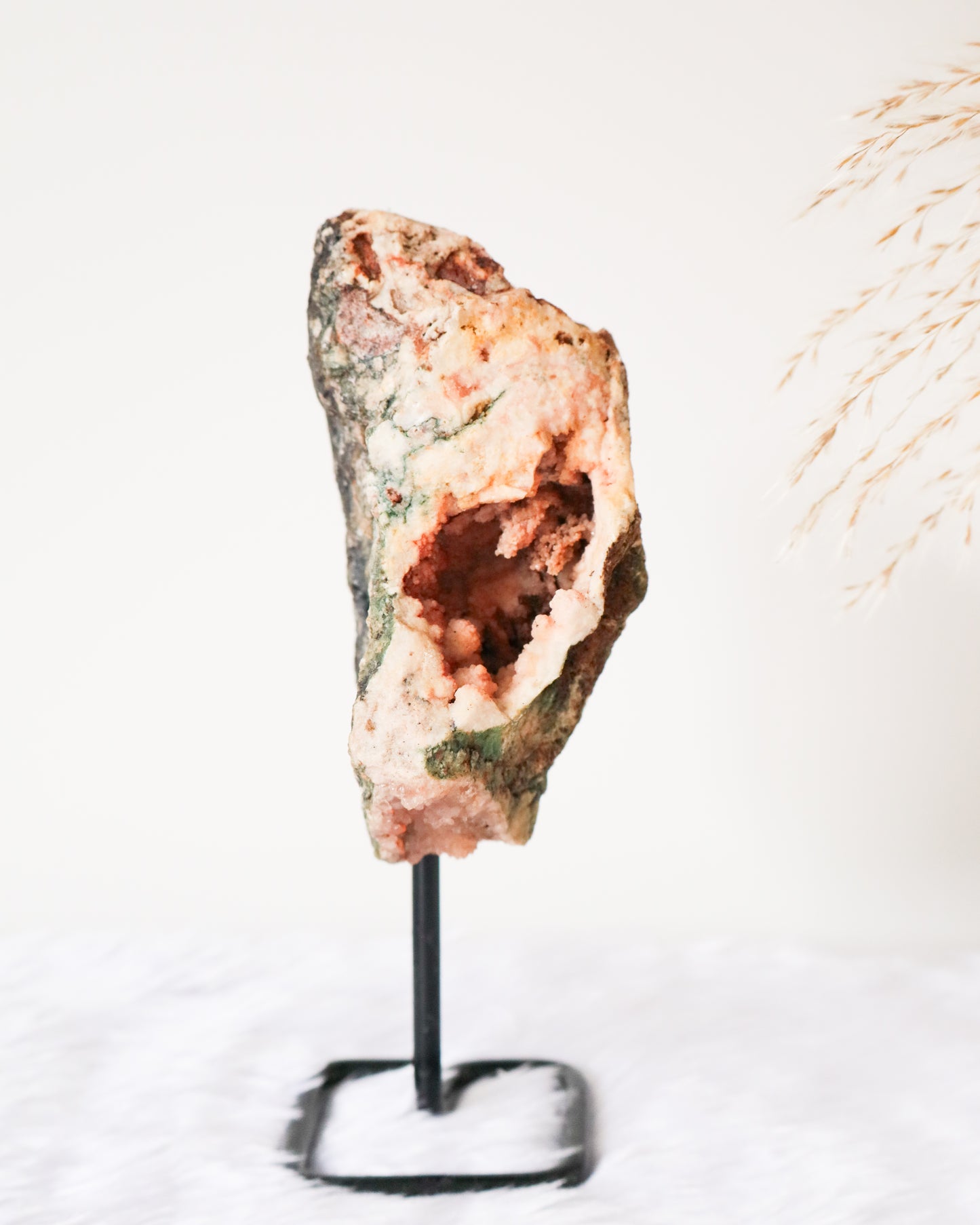 Pink Amethyst Geode on Stand #12