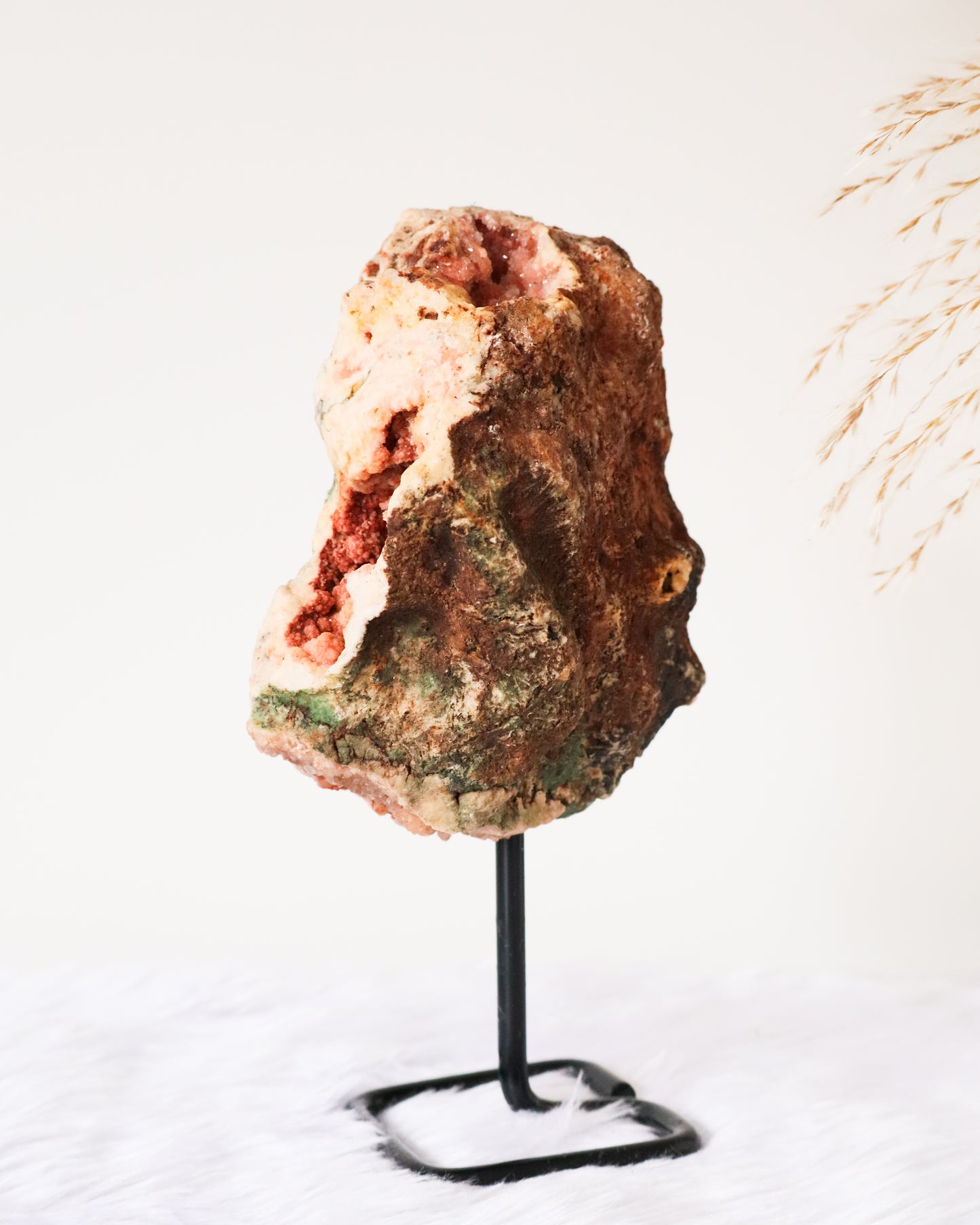 Pink Amethyst Geode on Stand #12