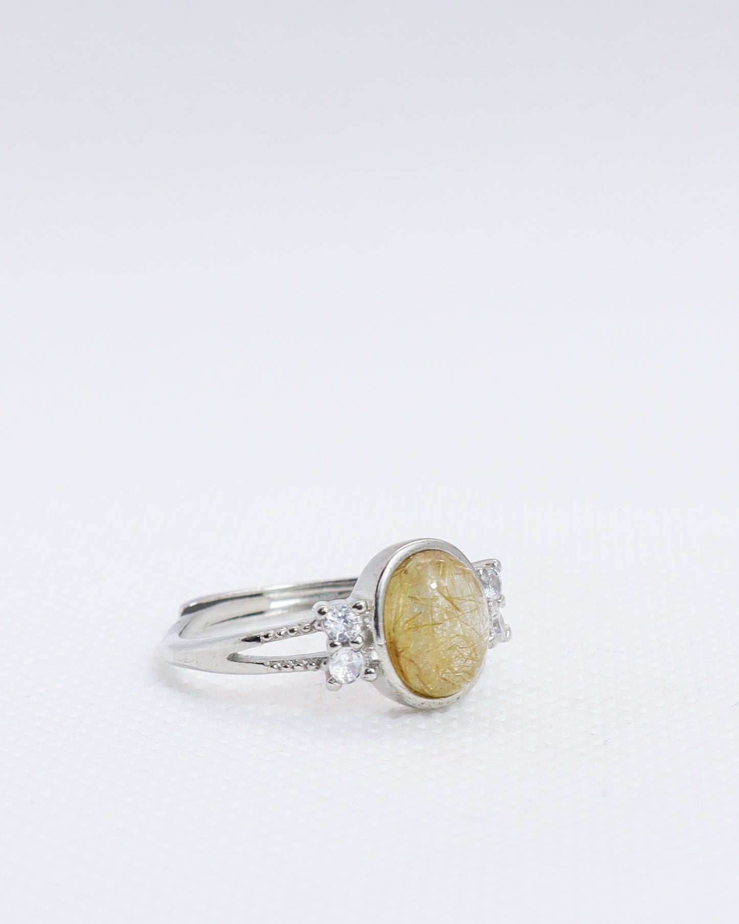 Golden Rutile Quartz Ring