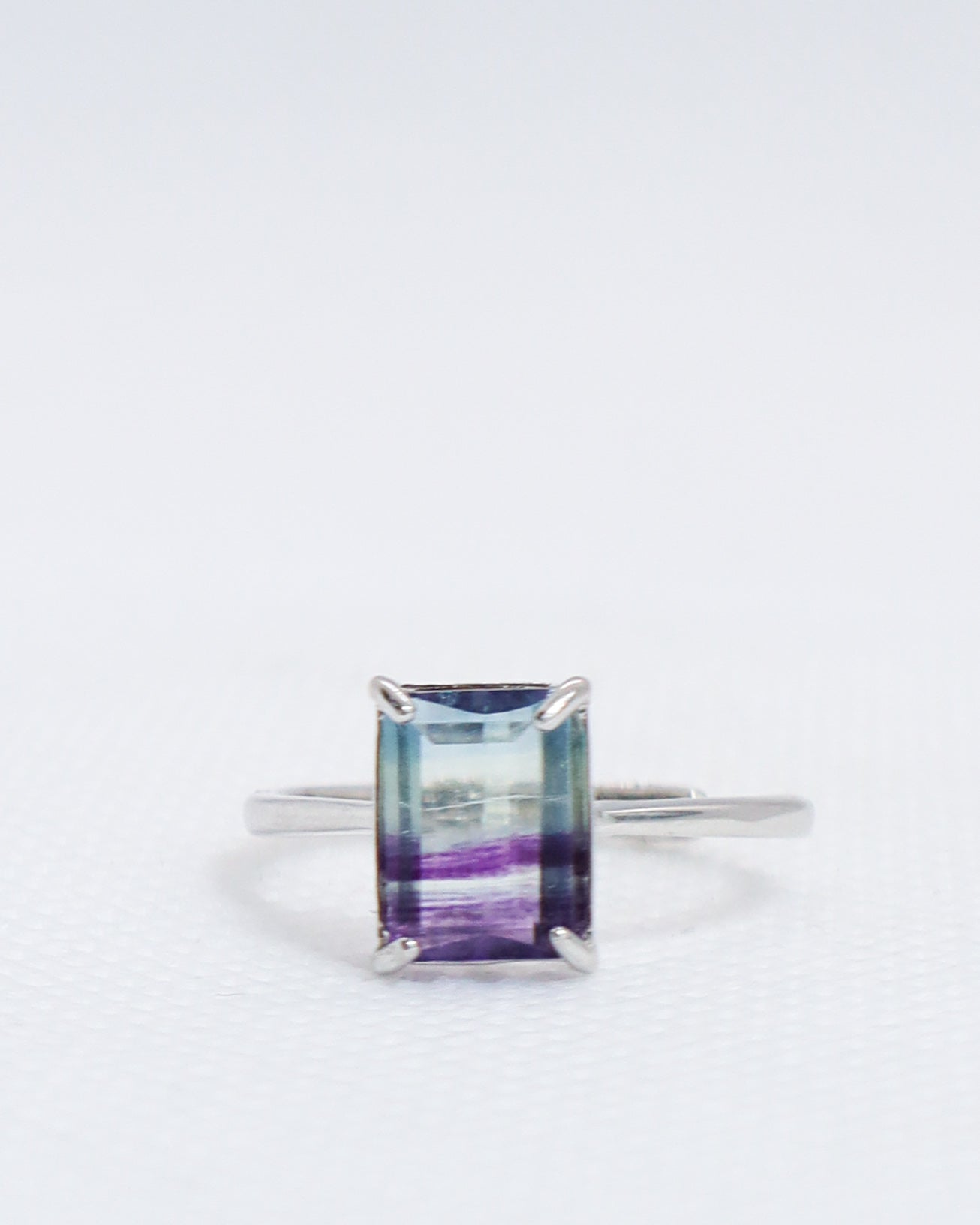 Fluorite Ring - 925 Sterling Silver