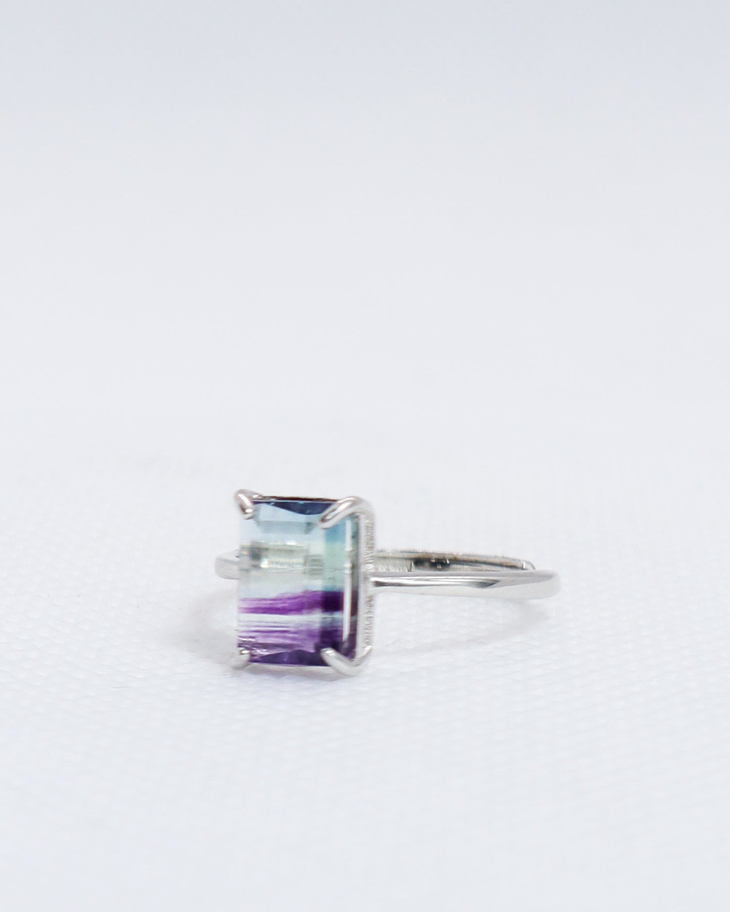 Fluorite Ring - 925 Sterling Silver