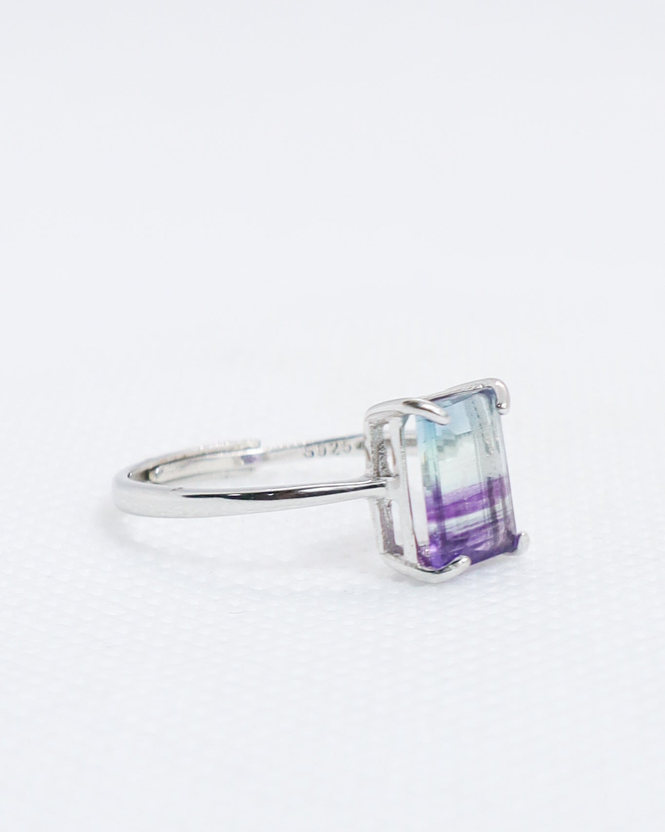 Fluorite Ring - 925 Sterling Silver