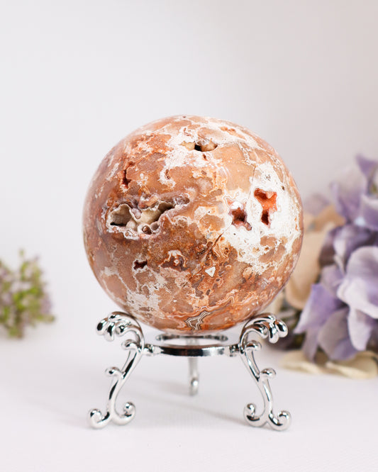 Pink Crazy Lace Agate Sphere #11