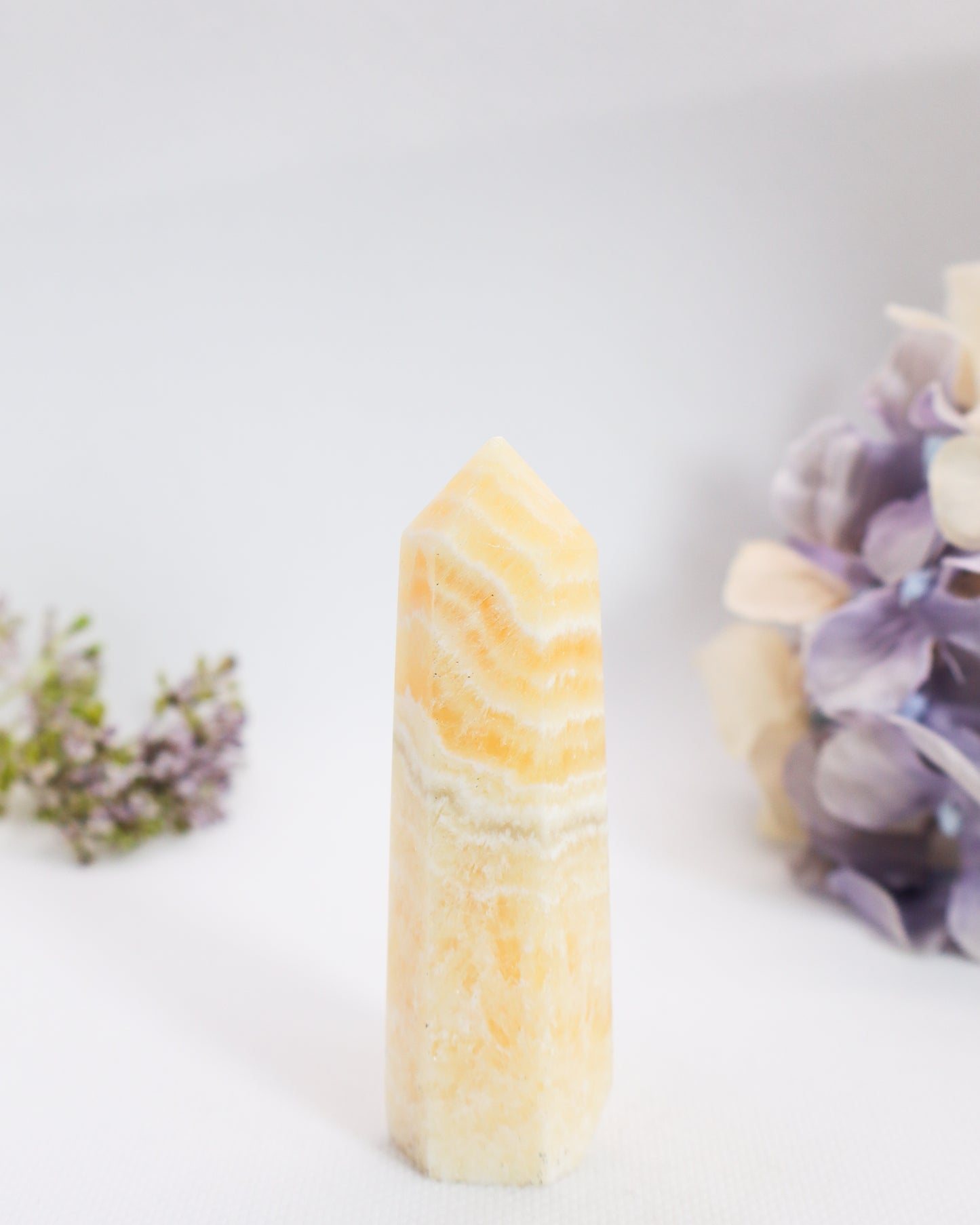 Orange Calcite Towers - Tips Borken