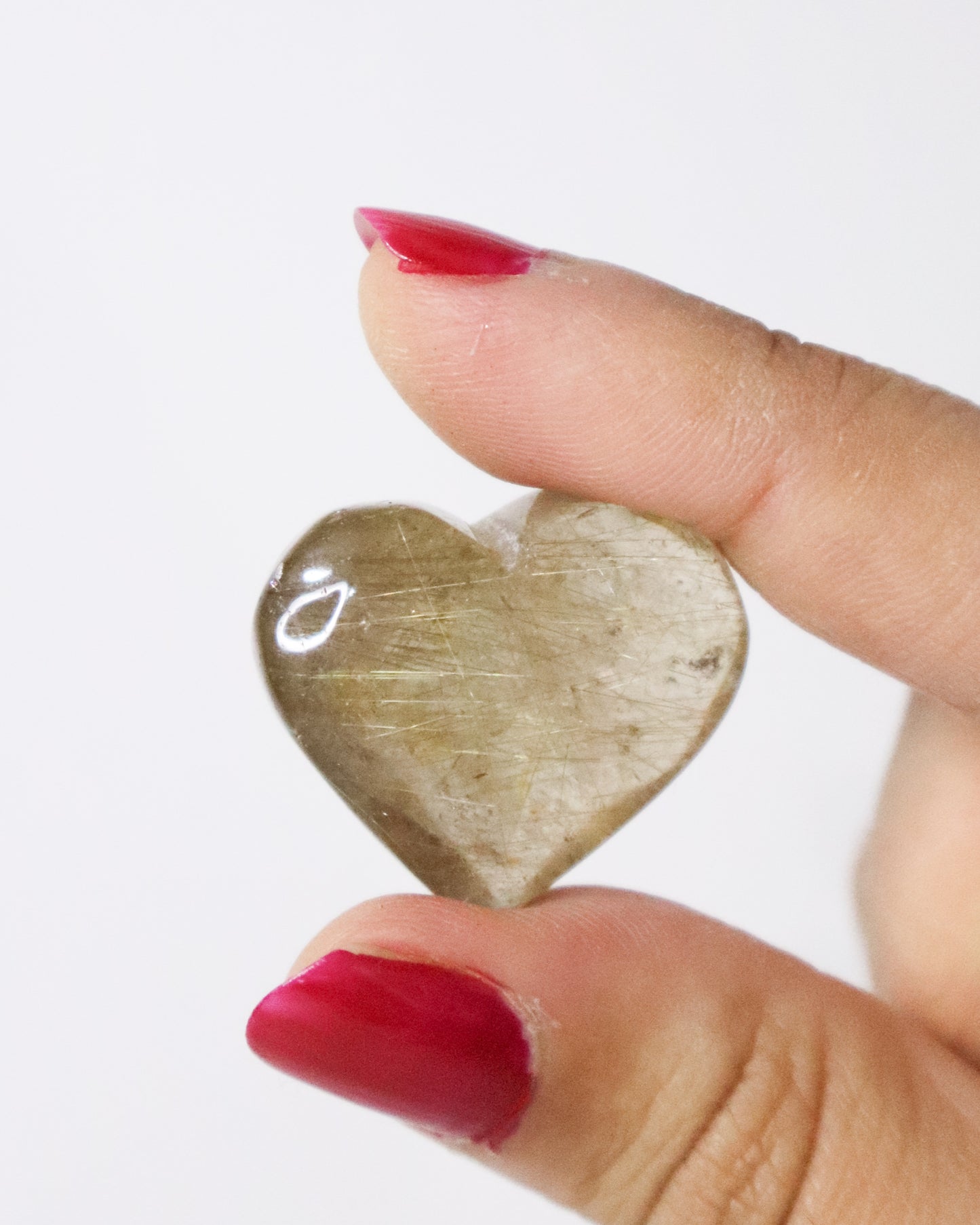 Golden Rutilated Quartz Heart