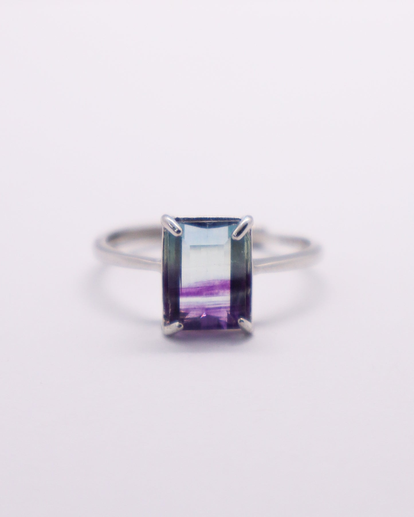 Fluorite Ring - 925 Sterling Silver