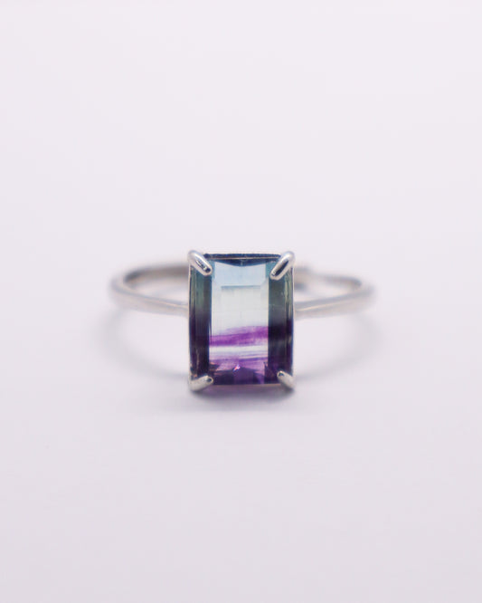 Fluorite Ring - 925 Sterling Silver