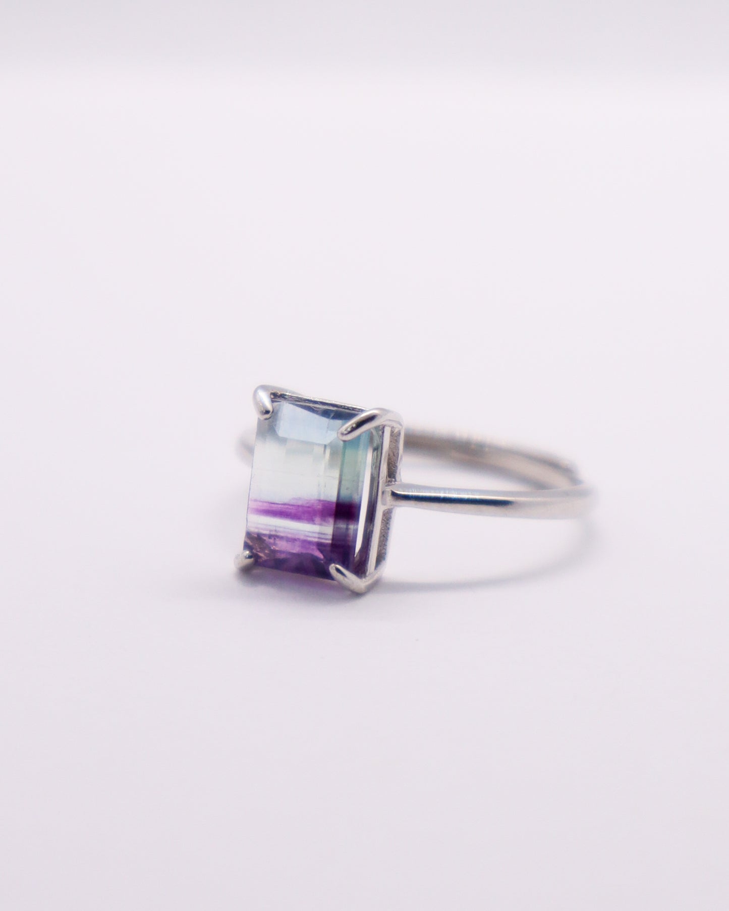 Fluorite Ring - 925 Sterling Silver