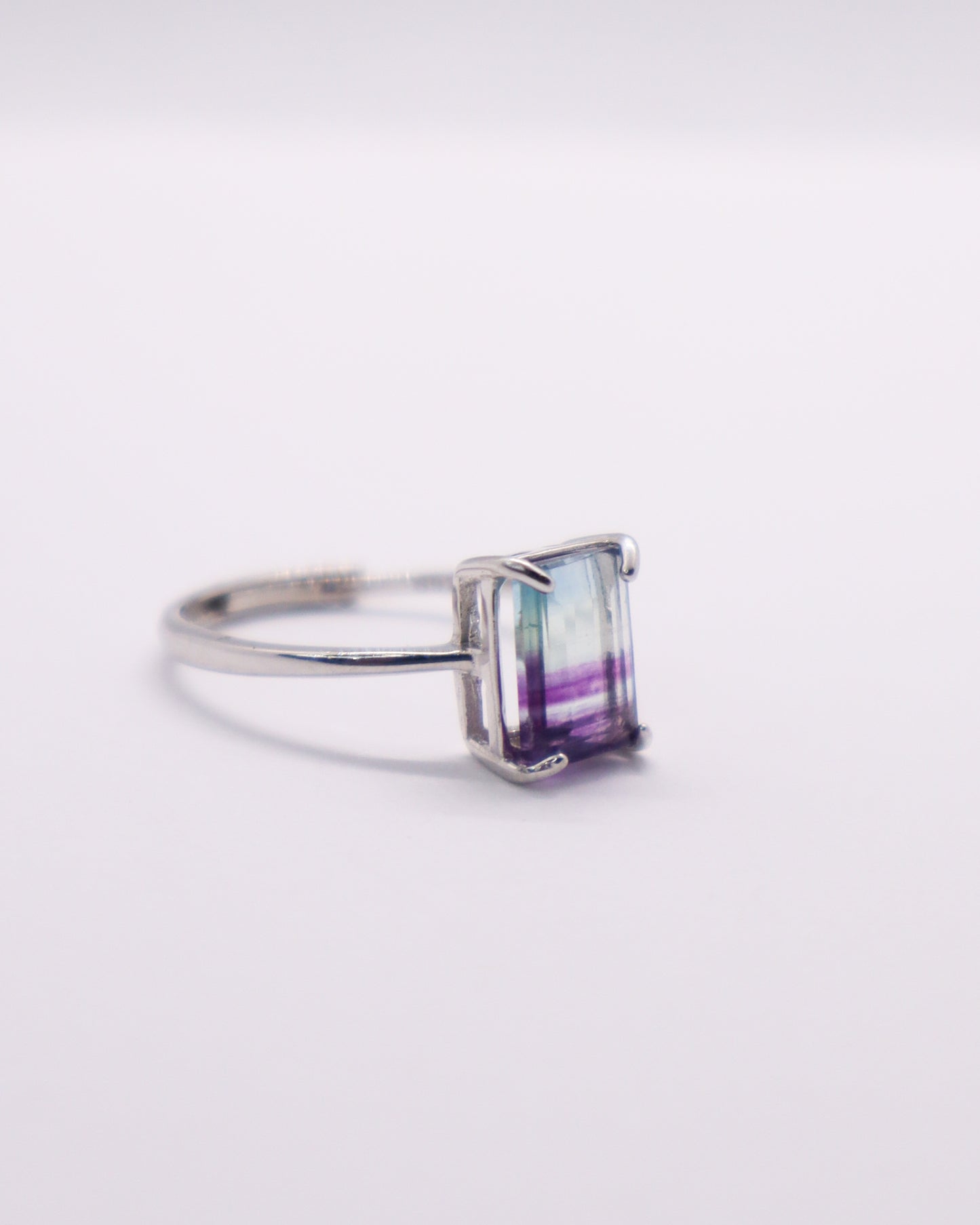 Fluorite Ring - 925 Sterling Silver