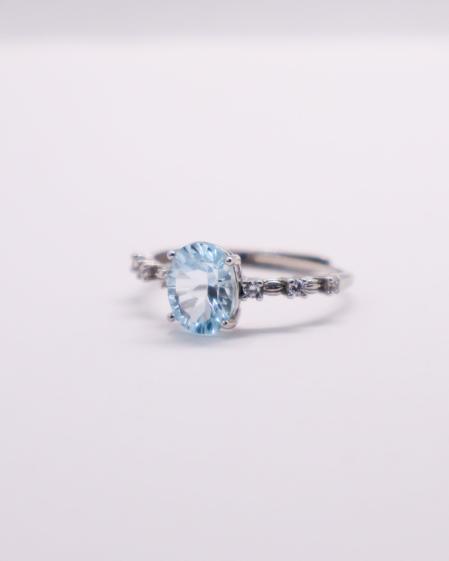 Blue Topaz Ring - 925 Sterling Silver