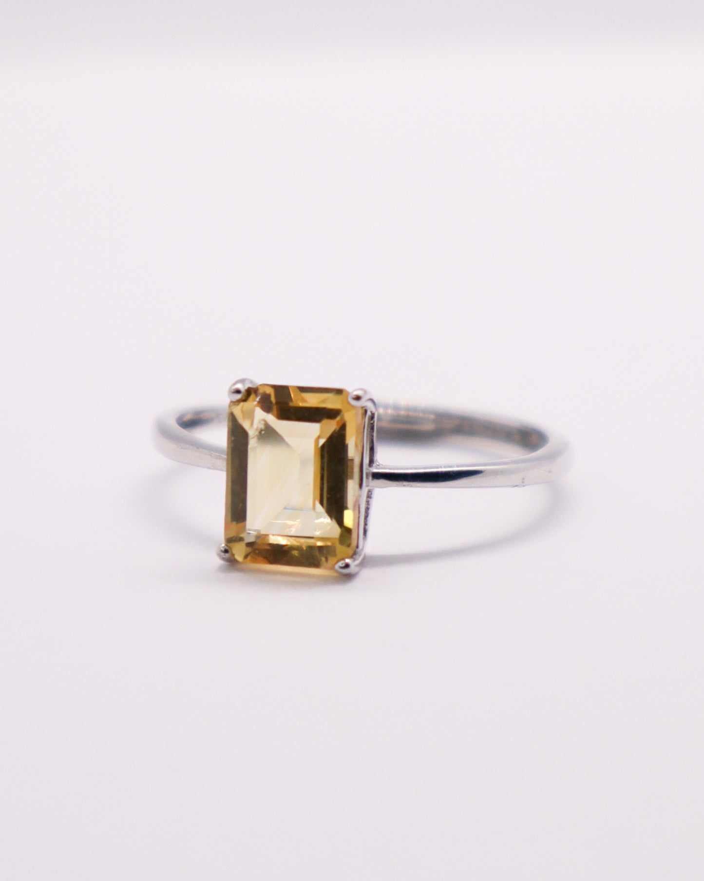 Citrine Ring - 925 Sterling Silver