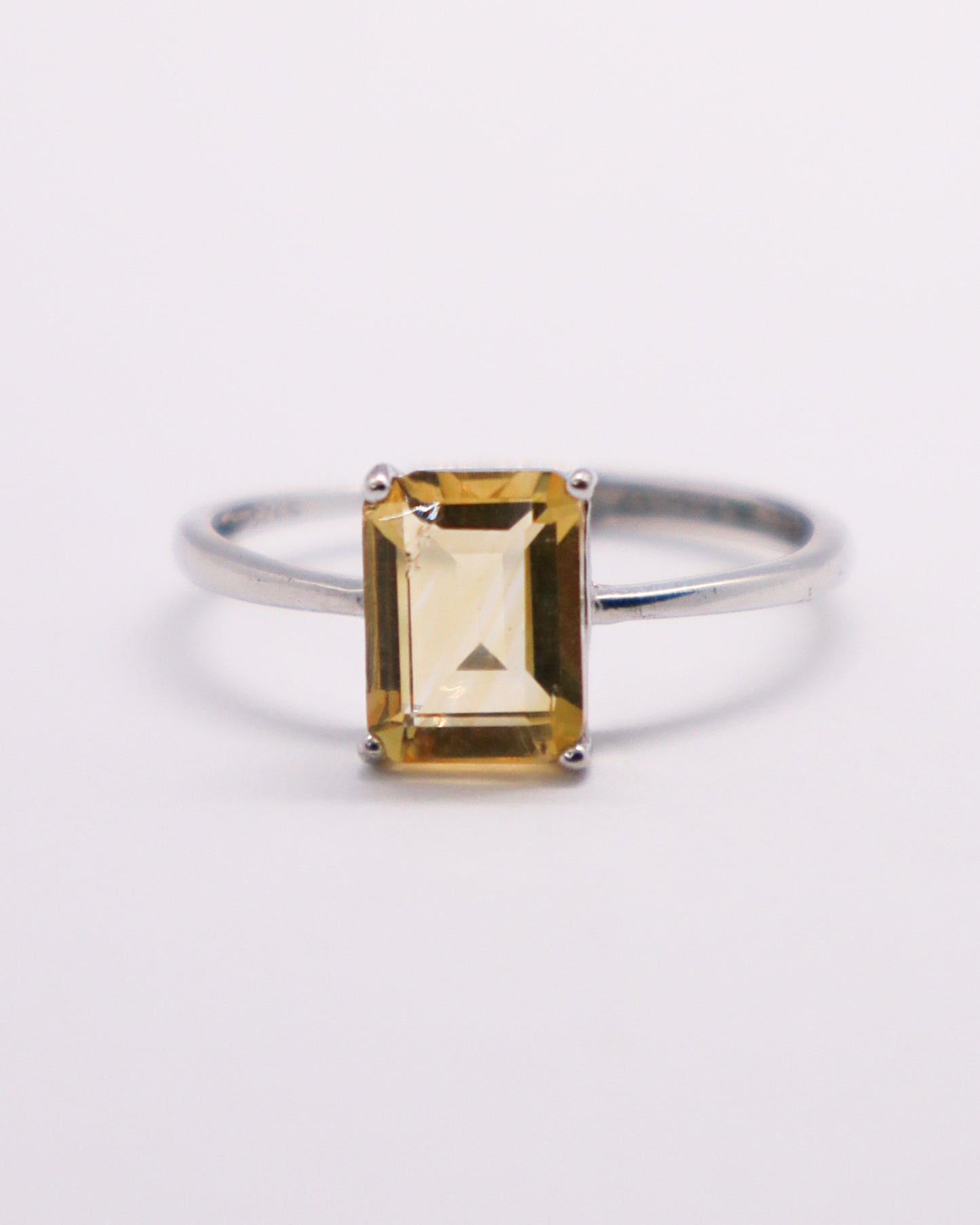 Citrine Ring - 925 Sterling Silver