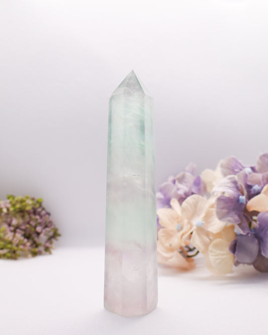 Fluorite Tower #1- Tip Broken