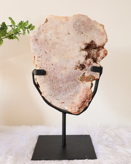 Pink Amethyst Slab With Stand #7