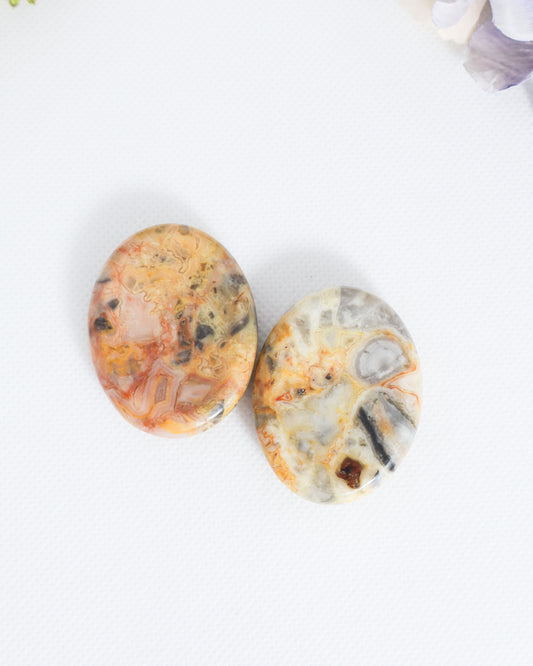 Crazy Lace Agate Worry Stones