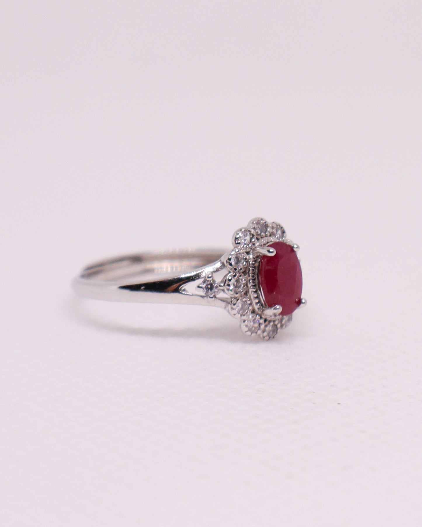 Ruby Ring - 925 Sterling Silver