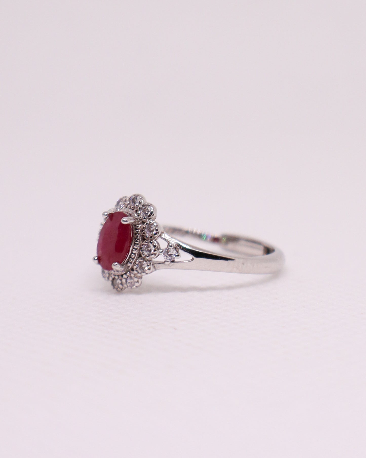 Ruby Ring - 925 Sterling Silver