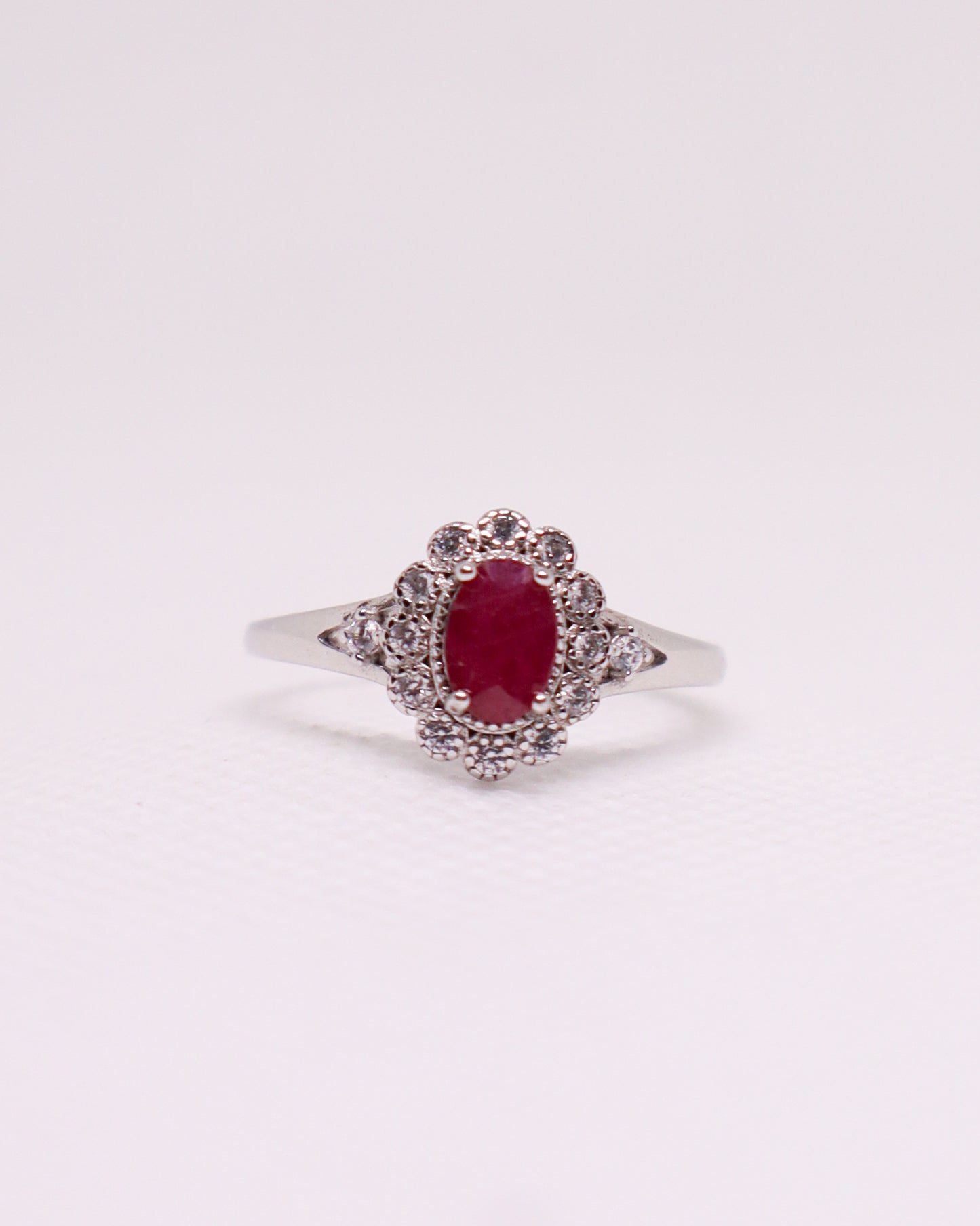 Ruby Ring - 925 Sterling Silver