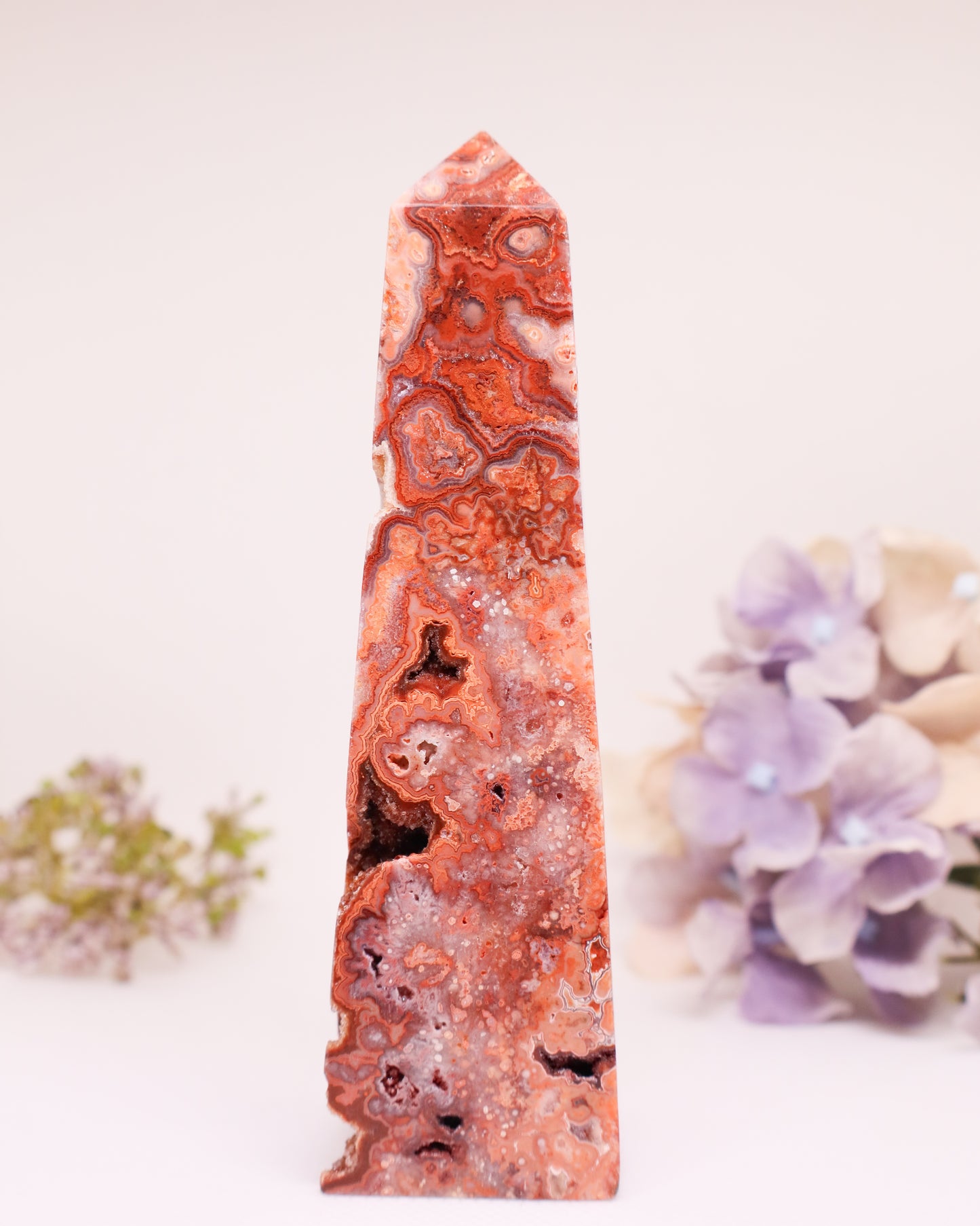 Pink Crazy Lace Agate Tower #13