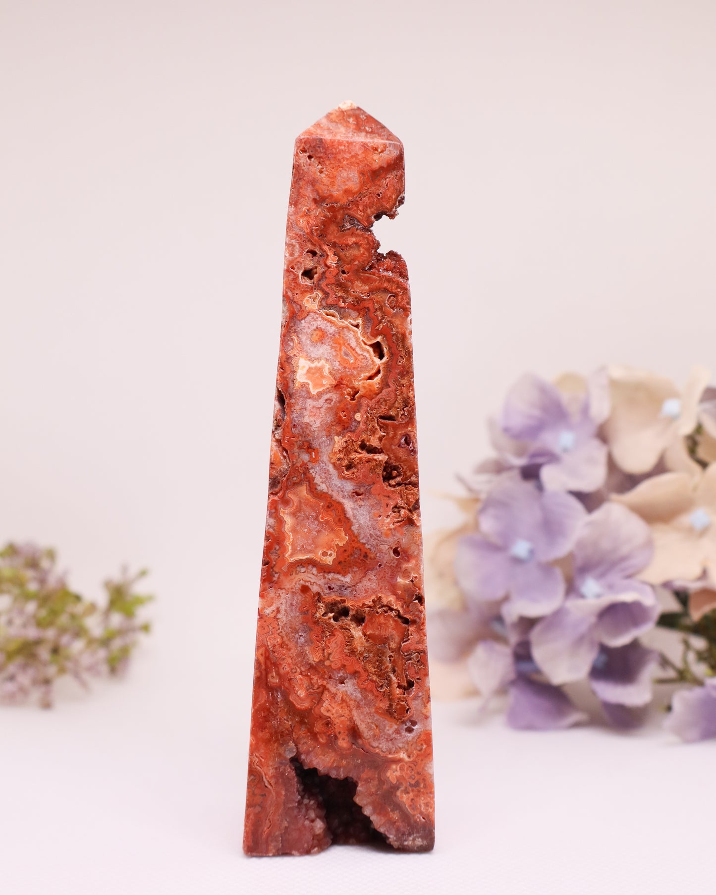 Pink Crazy Lace Agate Tower #16