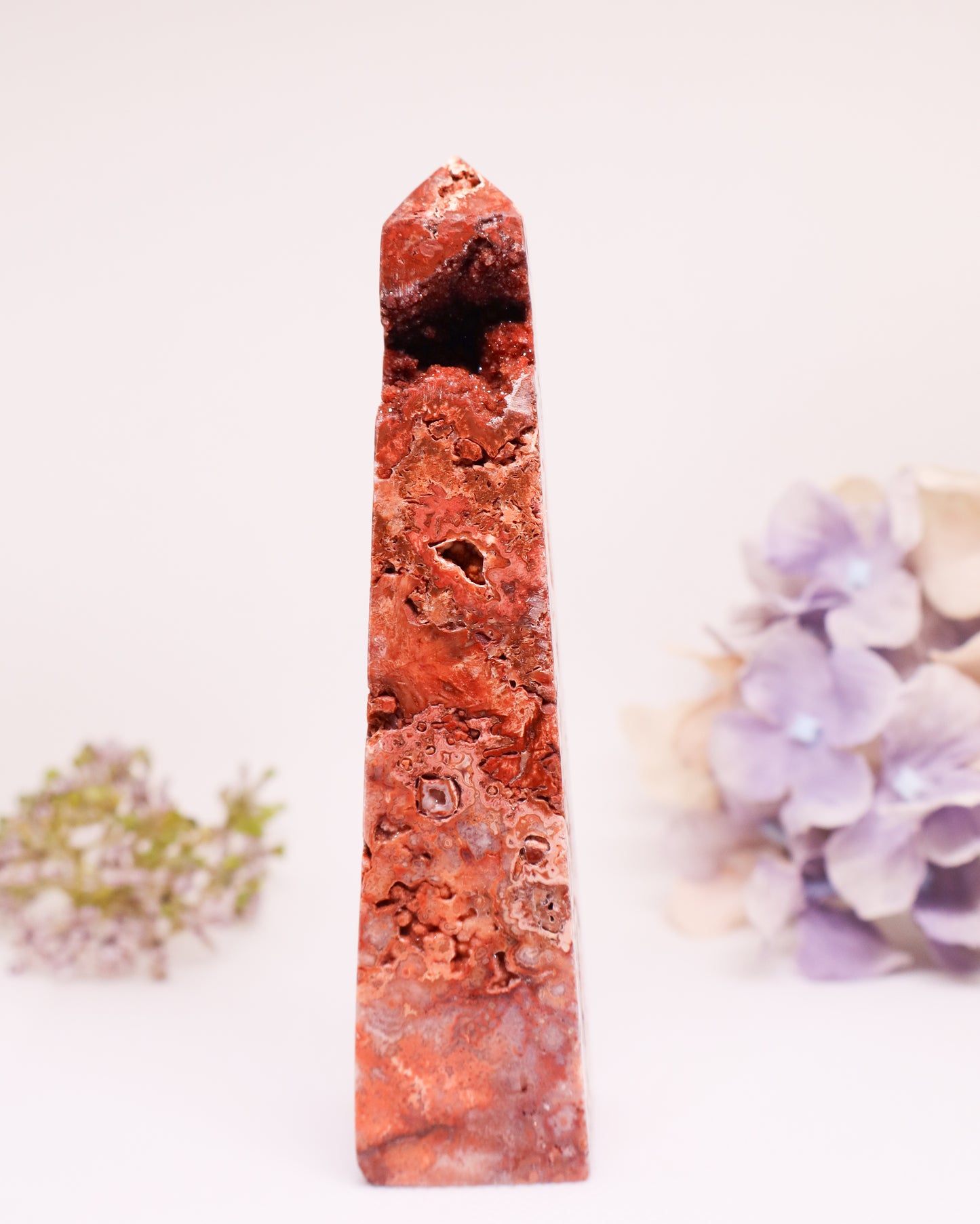 Pink Crazy Lace Agate Tower #16