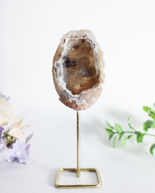 Agate Geode On Stand #1