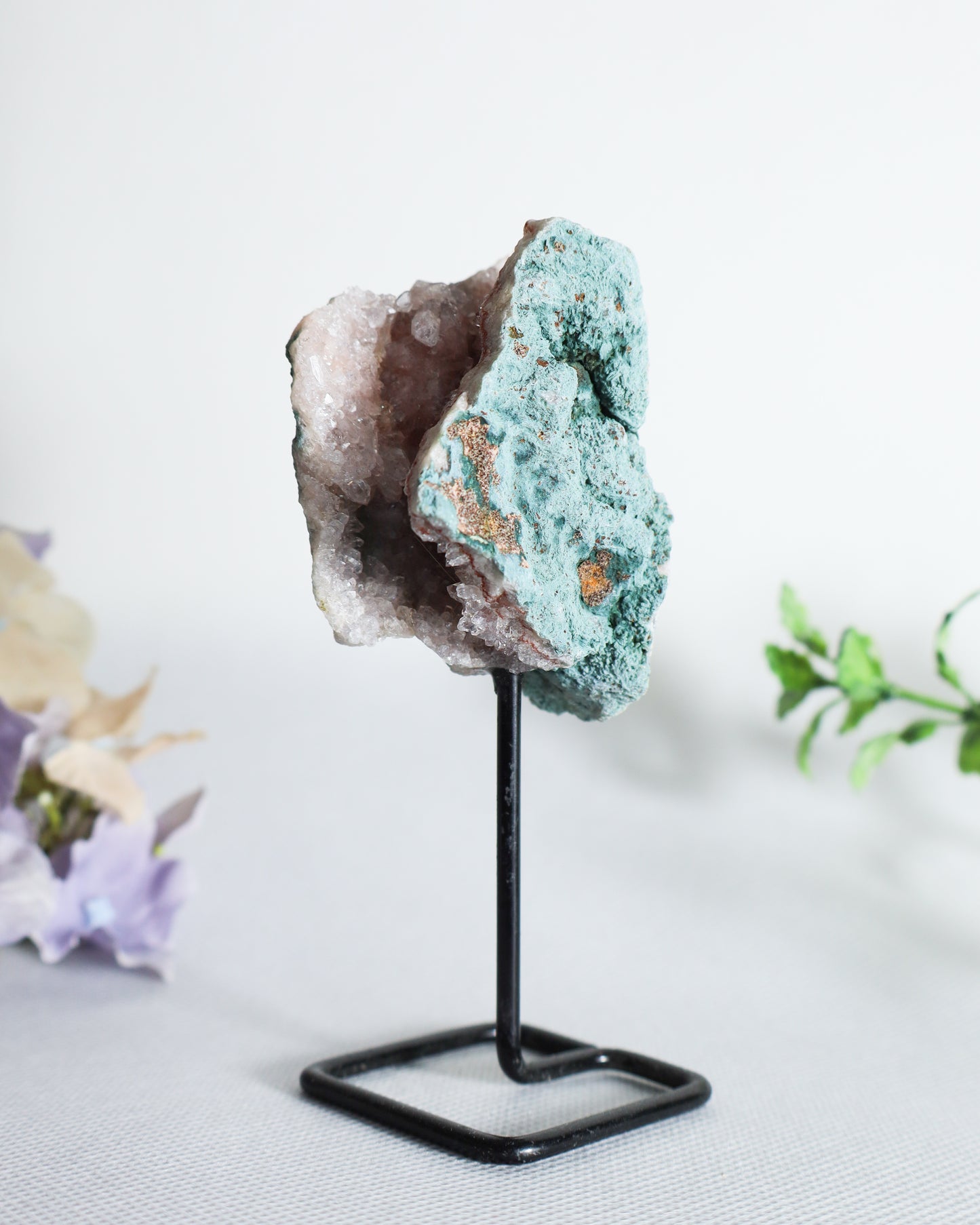 Pink Amethyst Geode on Stand #3