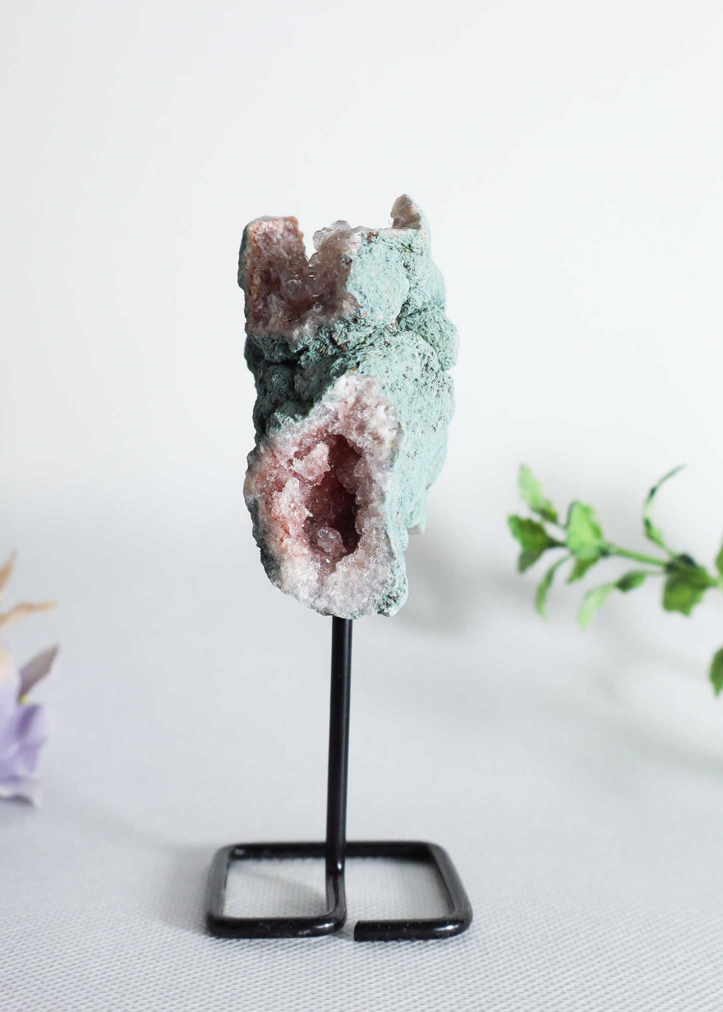 Pink Amethyst Geode on Stand #3