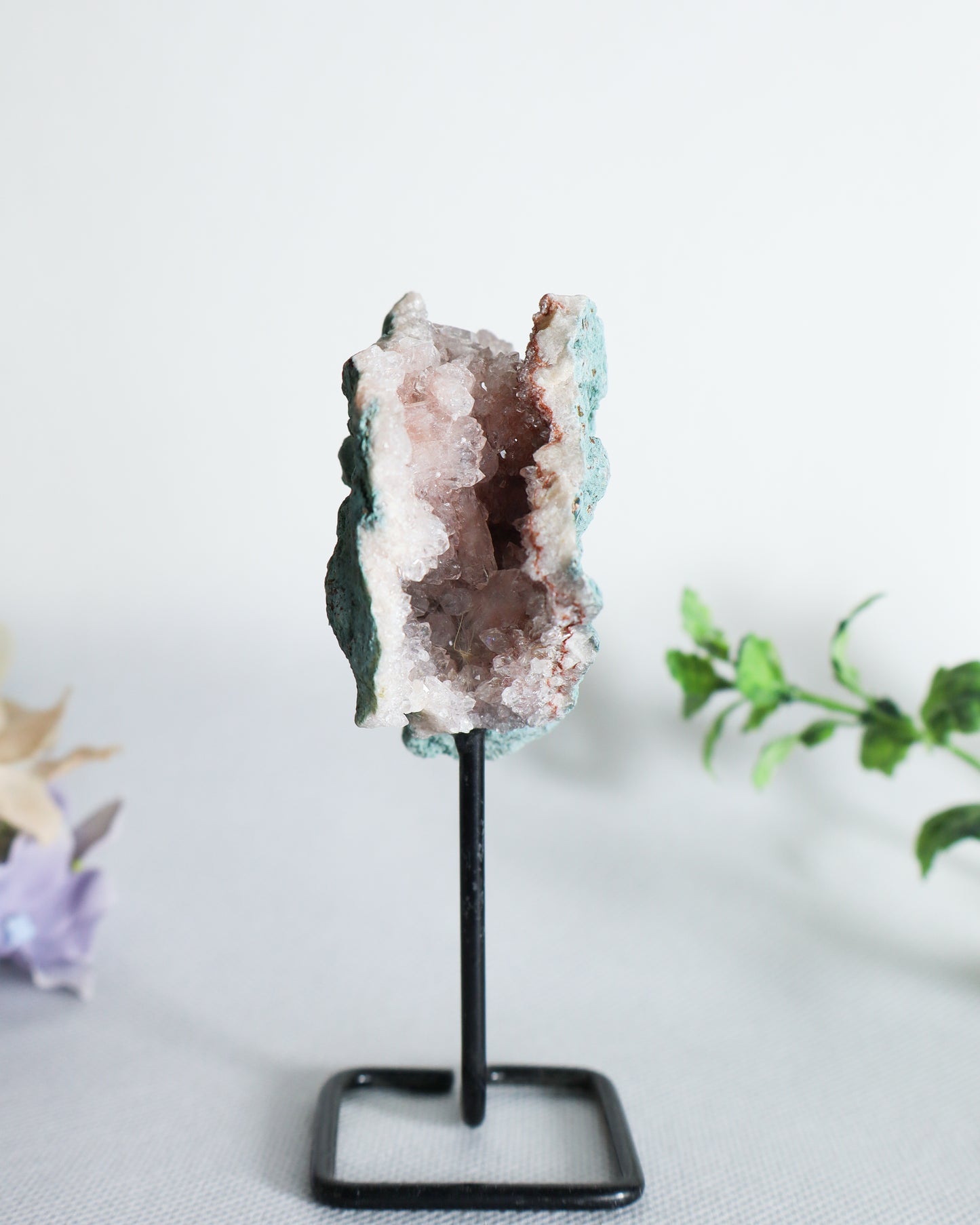 Pink Amethyst Geode on Stand #3