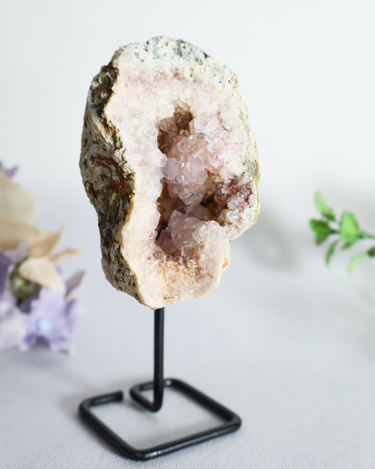 Pink Amethyst Geode on Stand #5