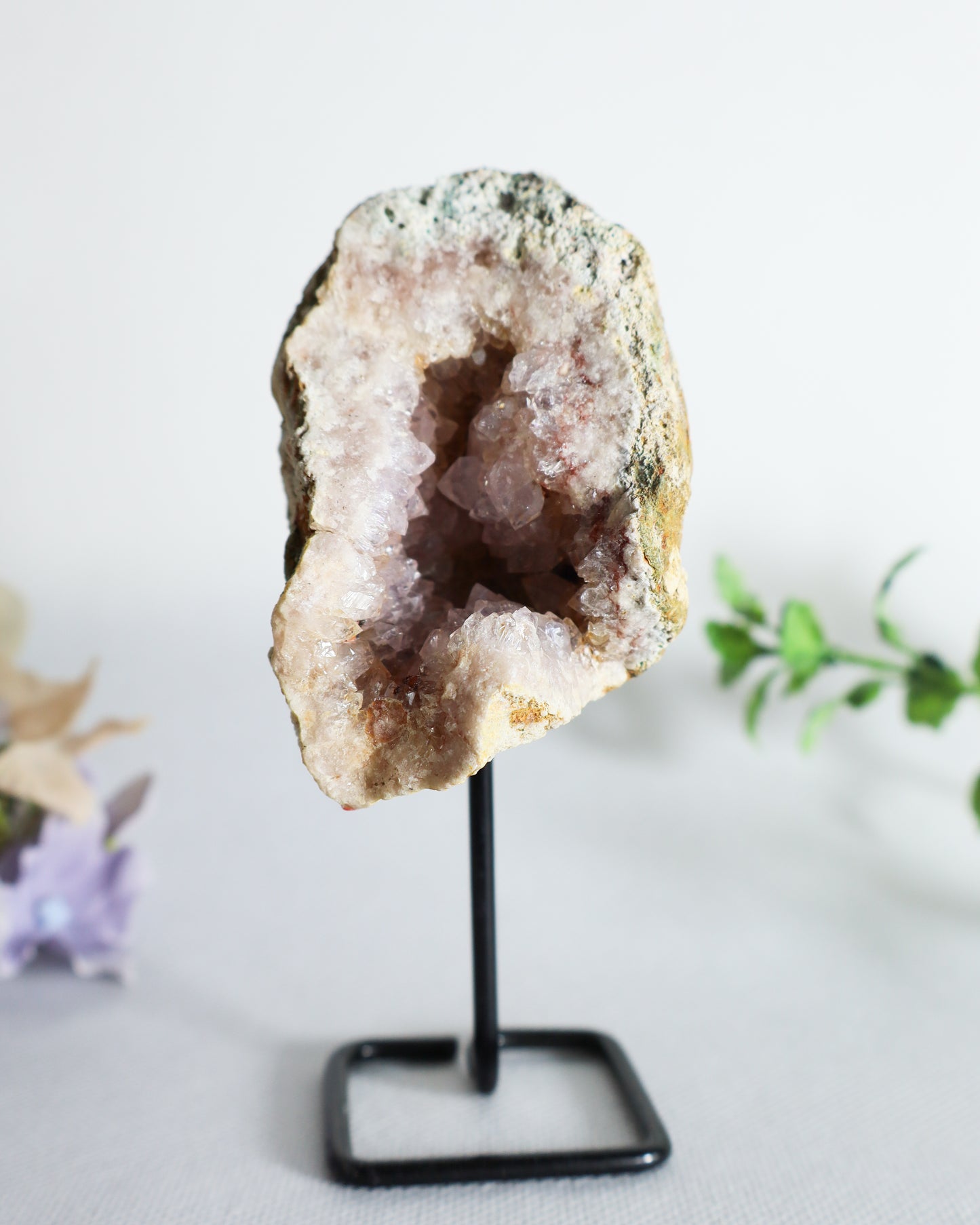 Pink Amethyst Geode on Stand #5