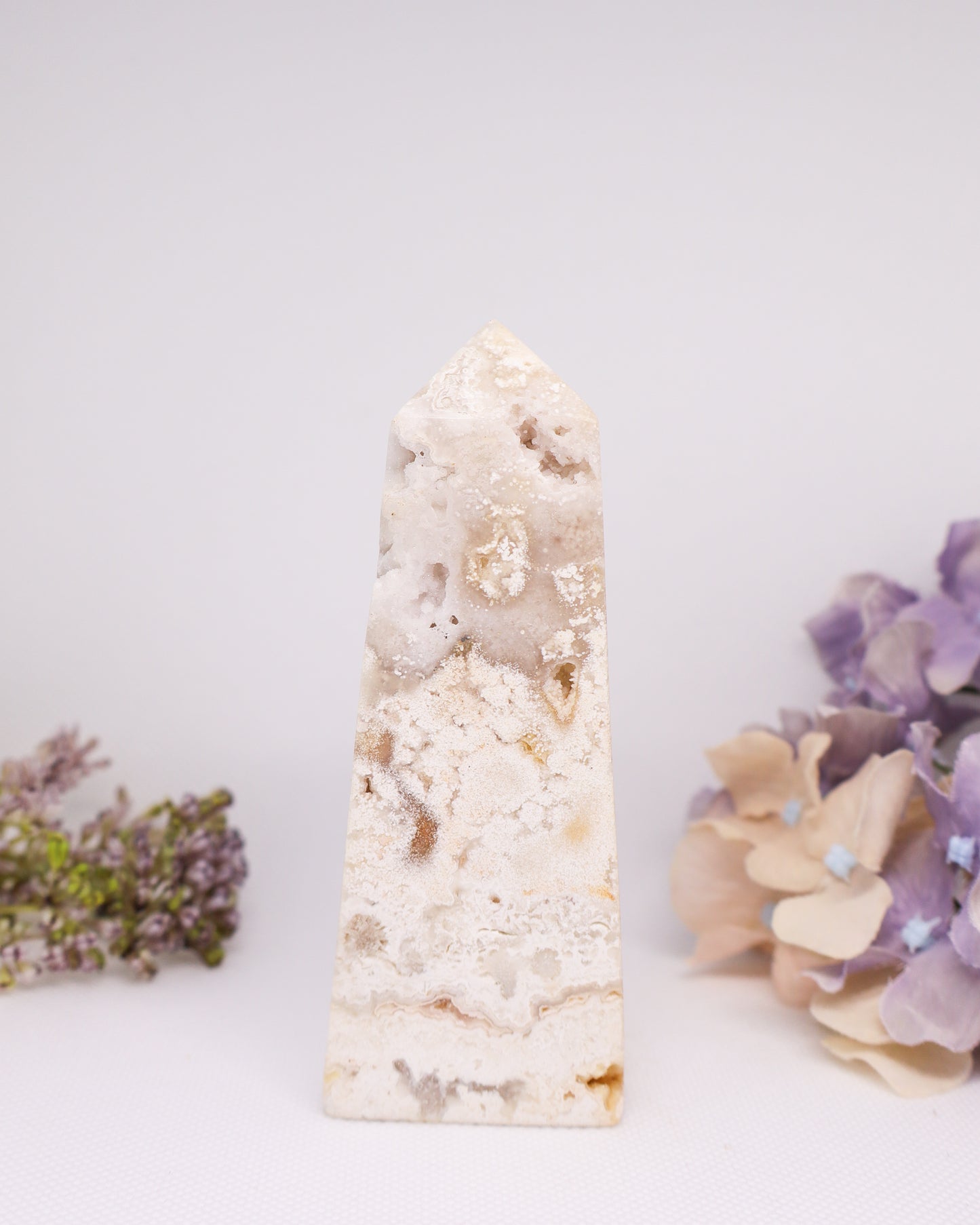 White Crazy Lace Agate Tower #2