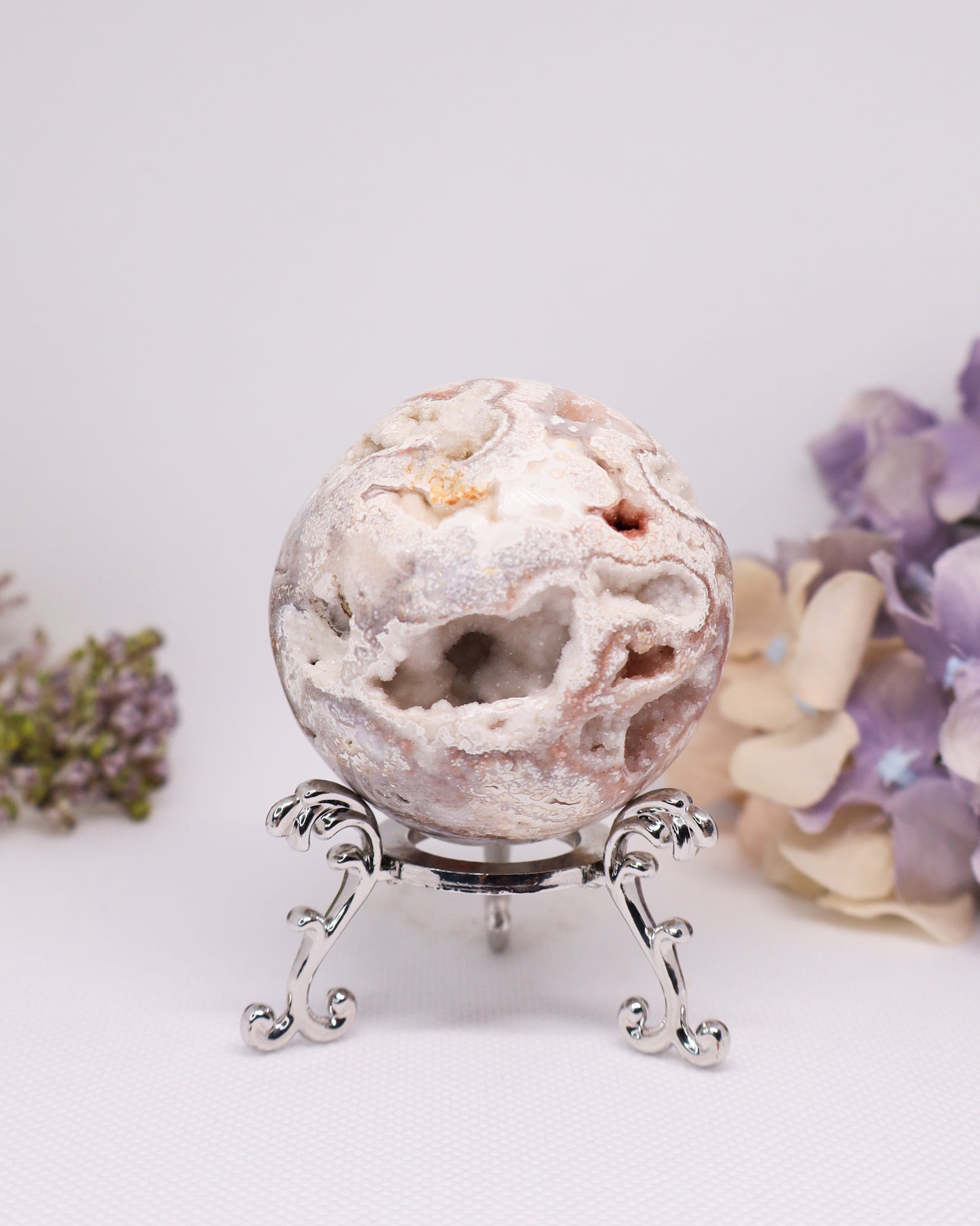 Pink Crazy Lace Agate Sphere #31