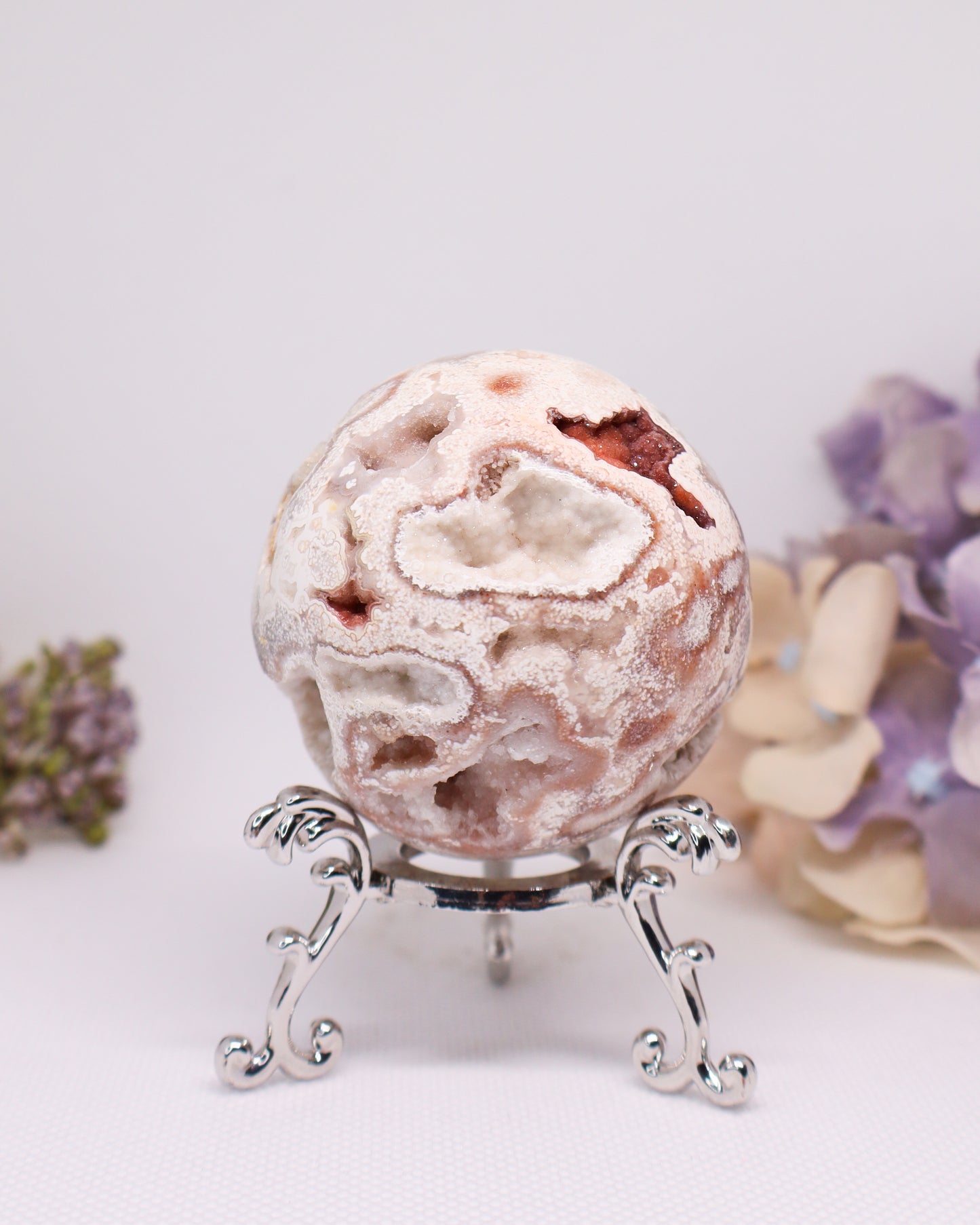 Pink Crazy Lace Agate Sphere #31