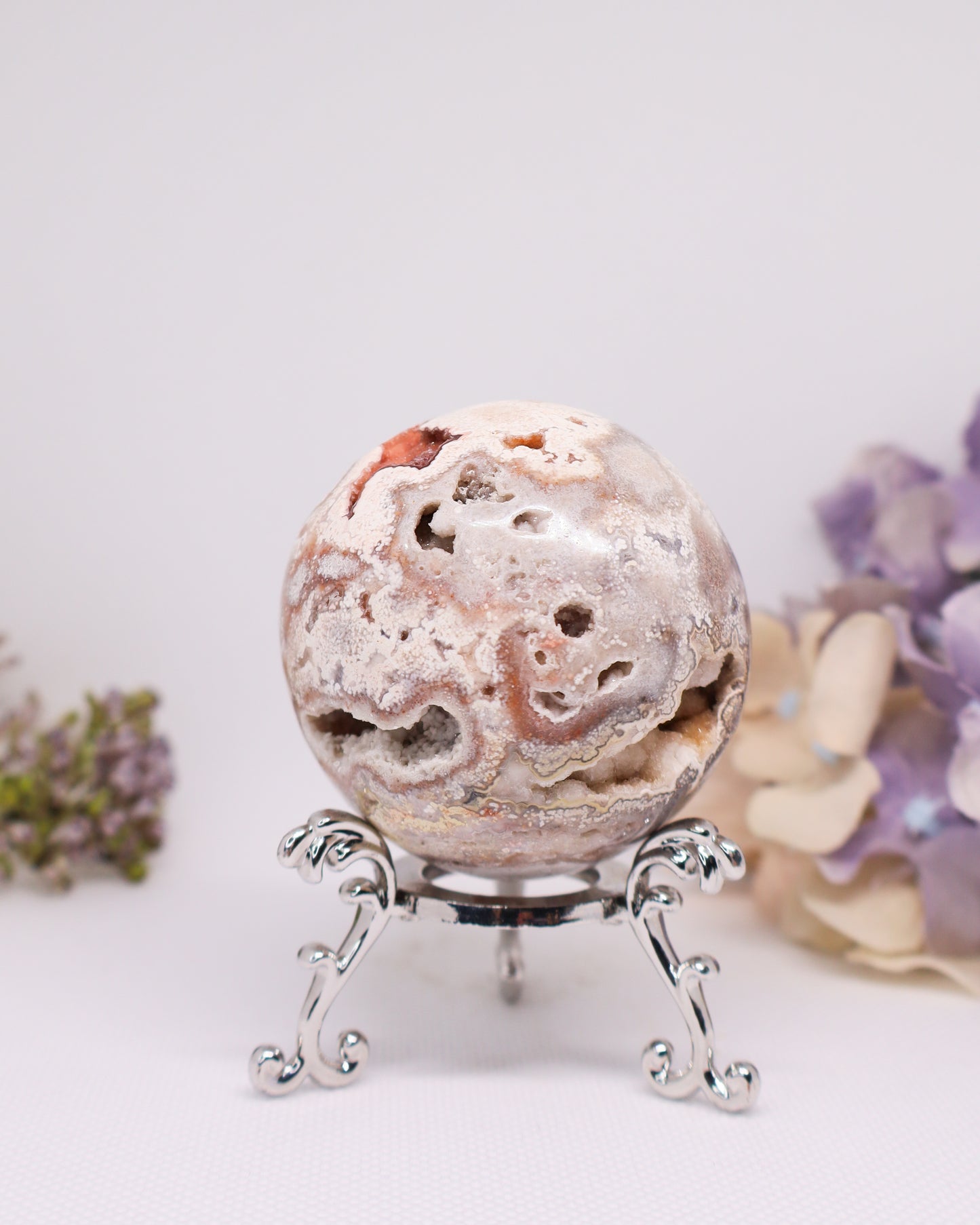 Pink Crazy Lace Agate Sphere #31