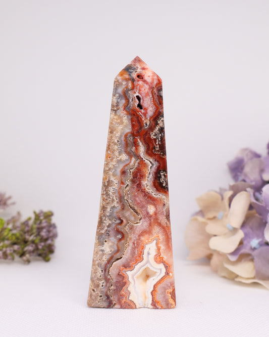 Pink Crazy Lace Agate Tower #18