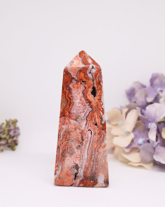 Pink Crazy Lace Agate Tower #17