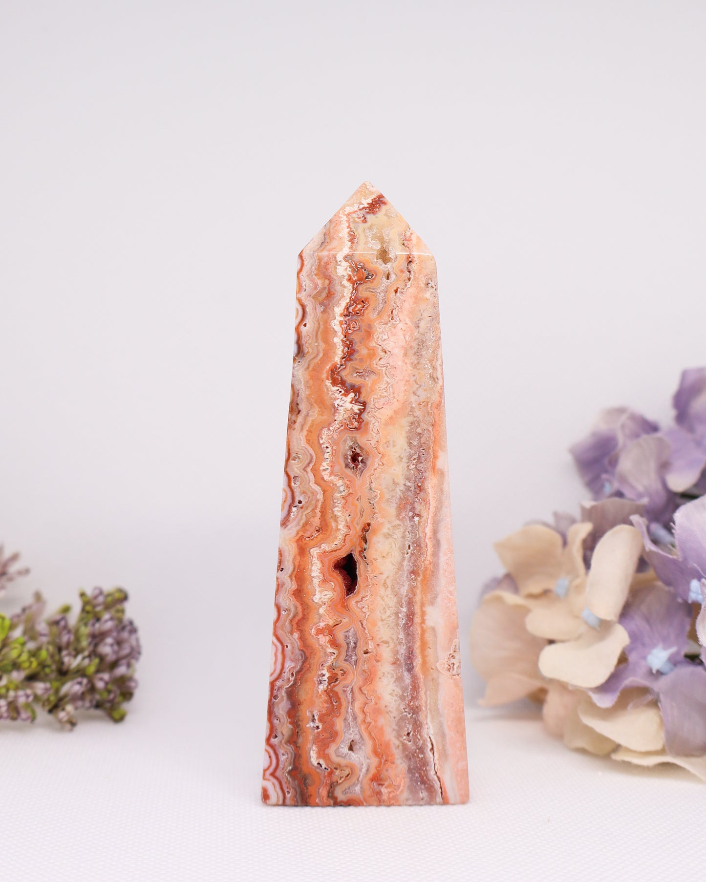 Pink Crazy Lace Agate Tower #18