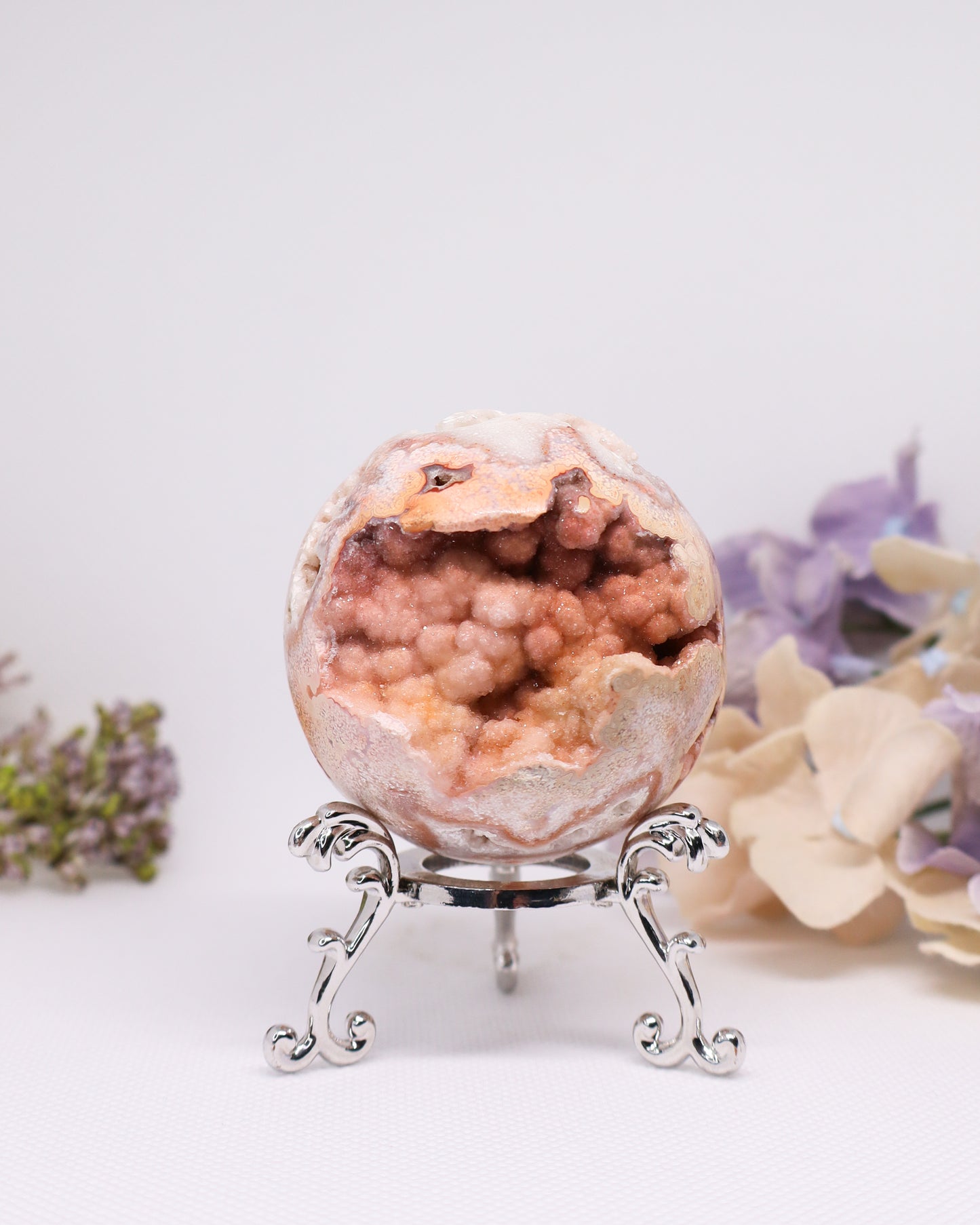 Pink Crazy Lace Agate Sphere #32