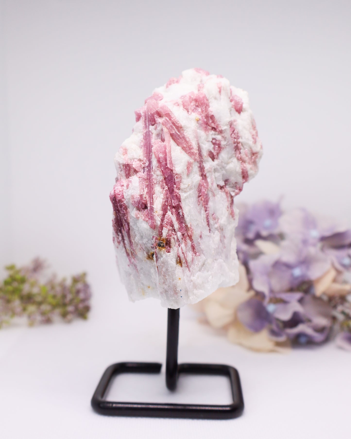 Raw Pink Tourmaline on Stand #3