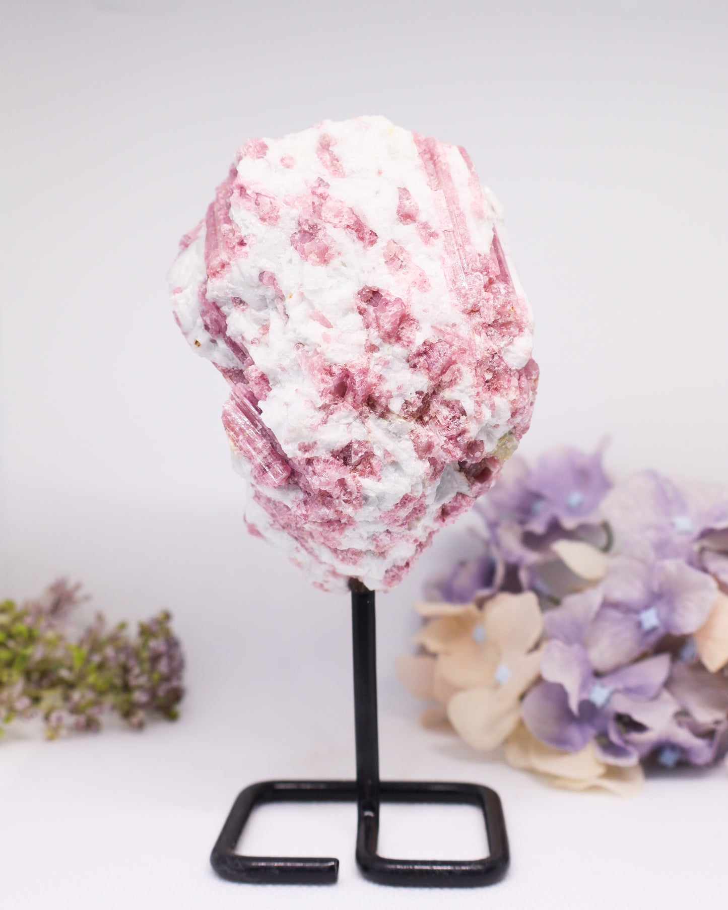 Raw Pink Tourmaline on Stand #6