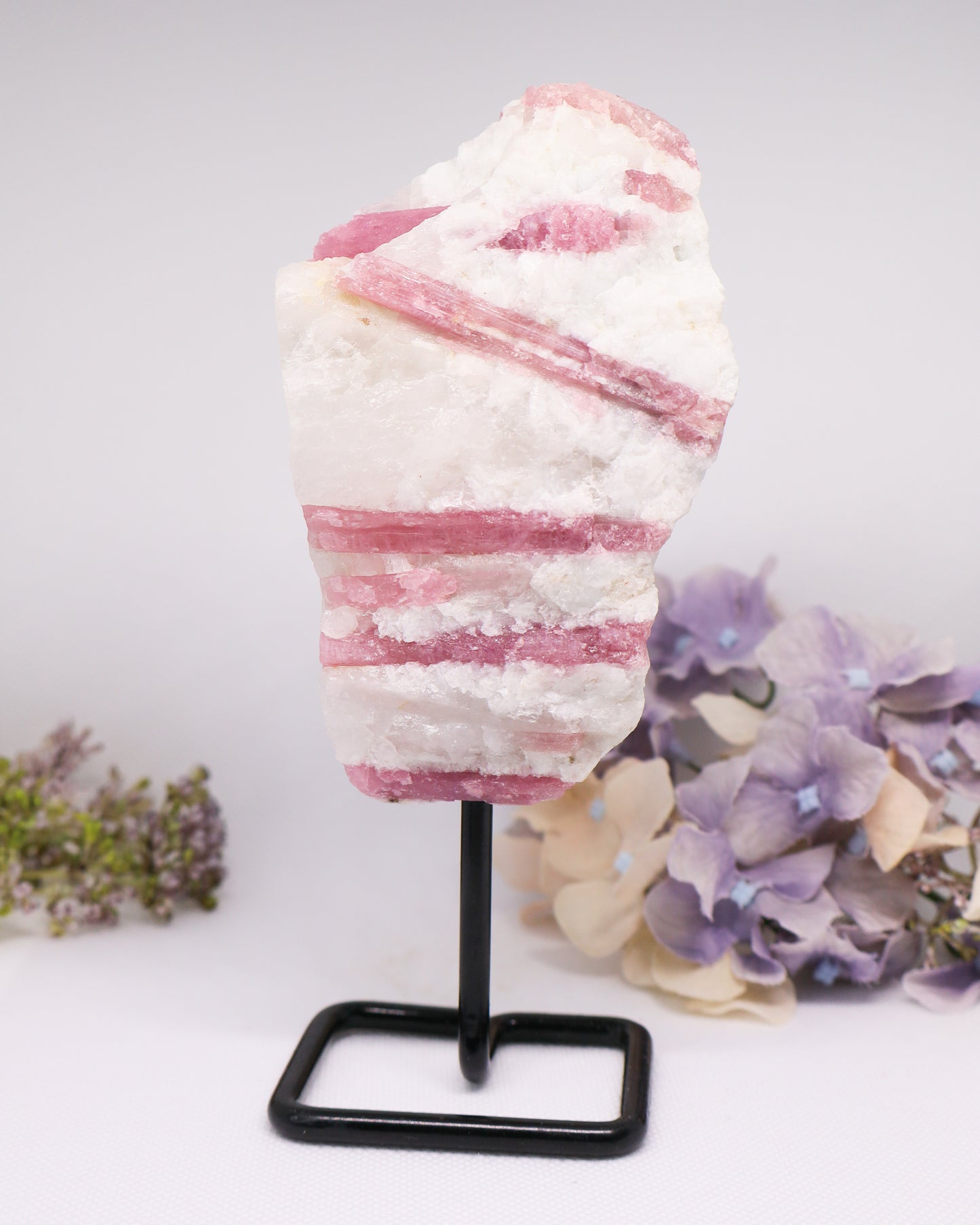 Raw Pink Tourmaline on Stand #5