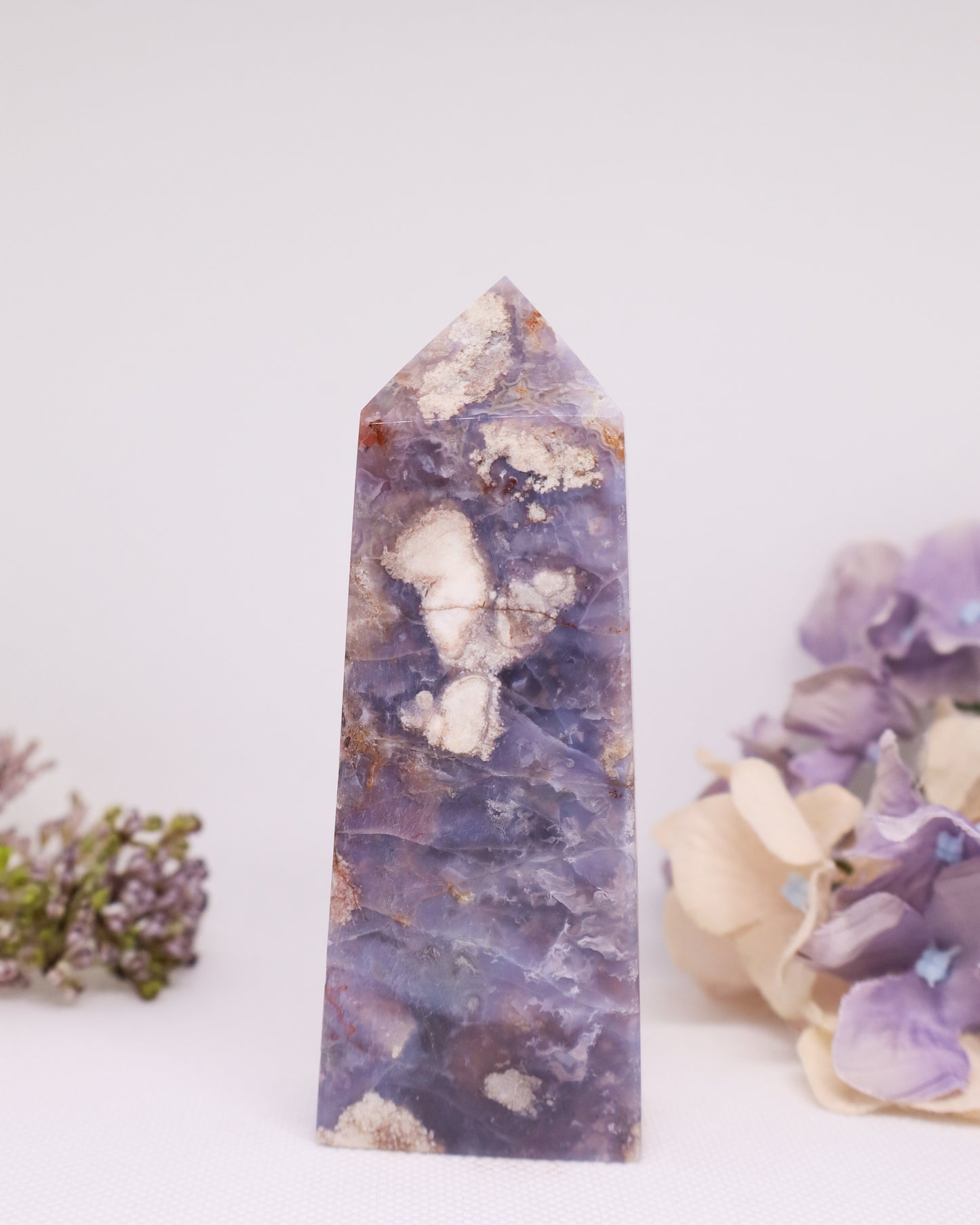 Blue Flower Agate Tower #2