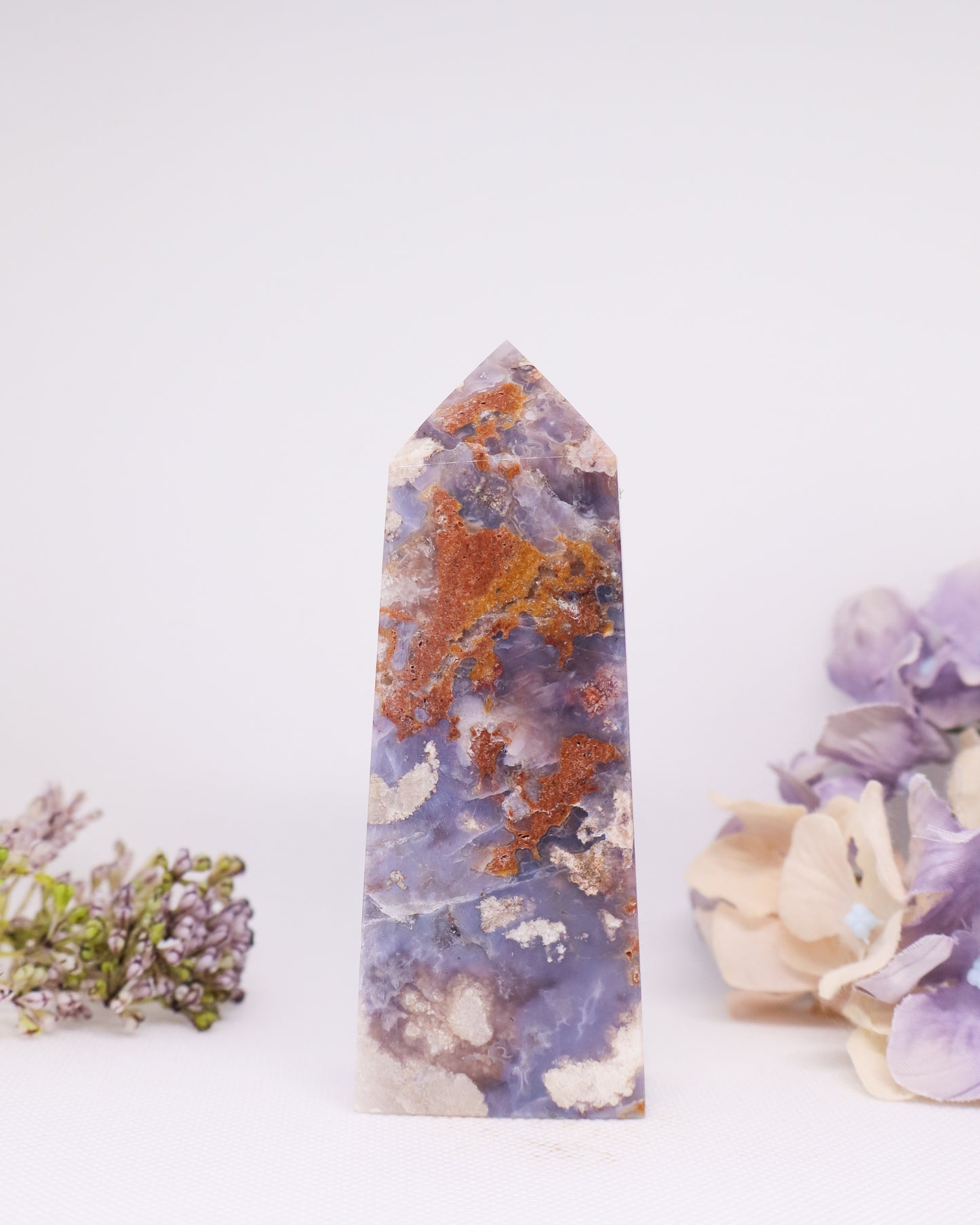 Blue Flower Agate Tower #2