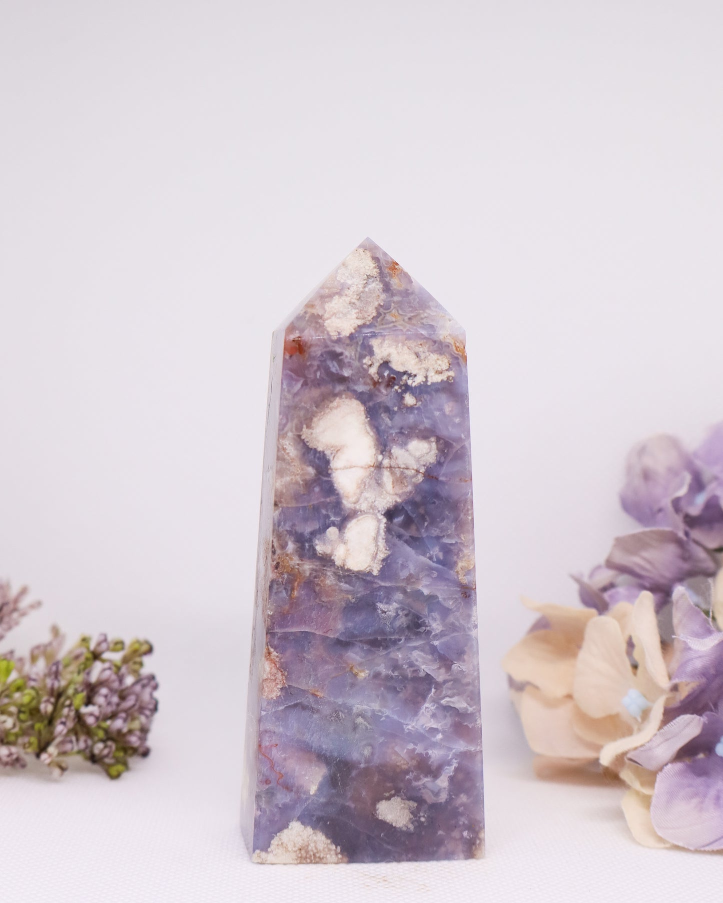 Blue Flower Agate Tower #2