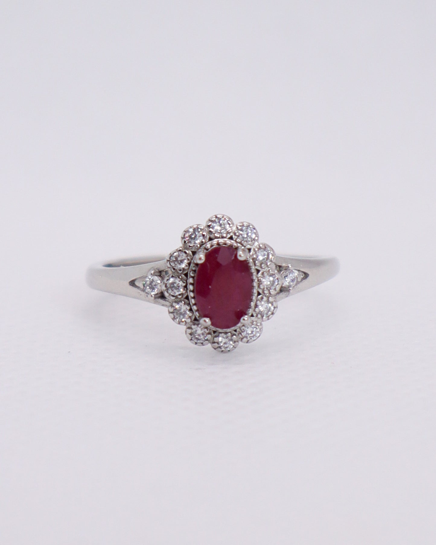 Ruby Ring - 925 Sterling Silver