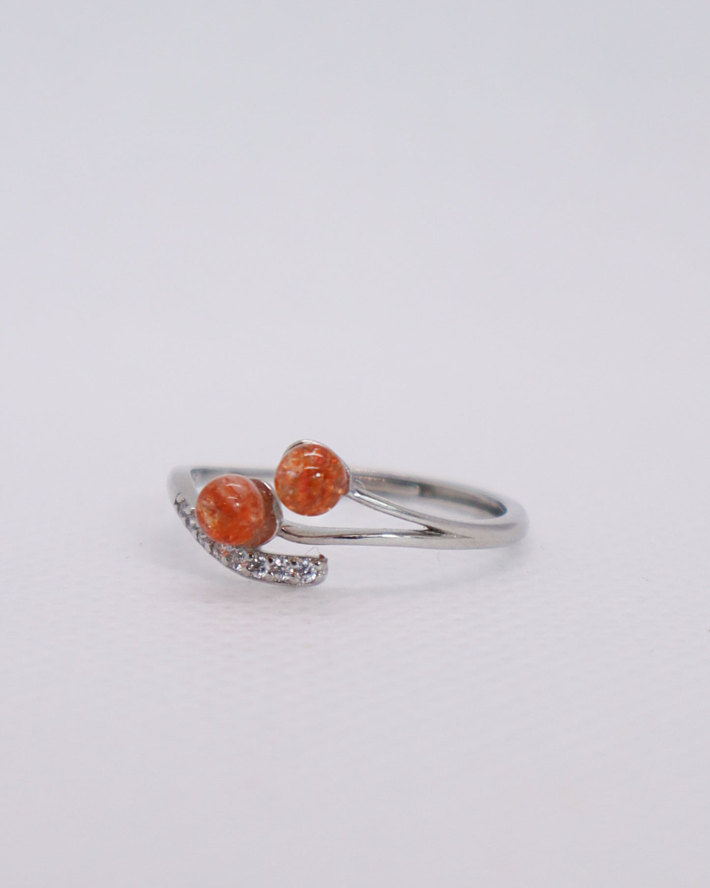 Sunstone Ring - 925 Sterling Silver