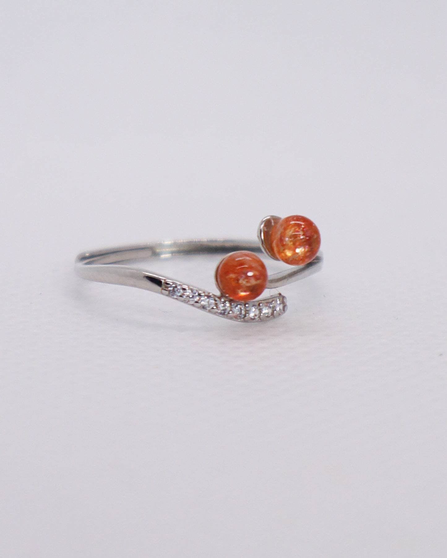 Sunstone Ring - 925 Sterling Silver